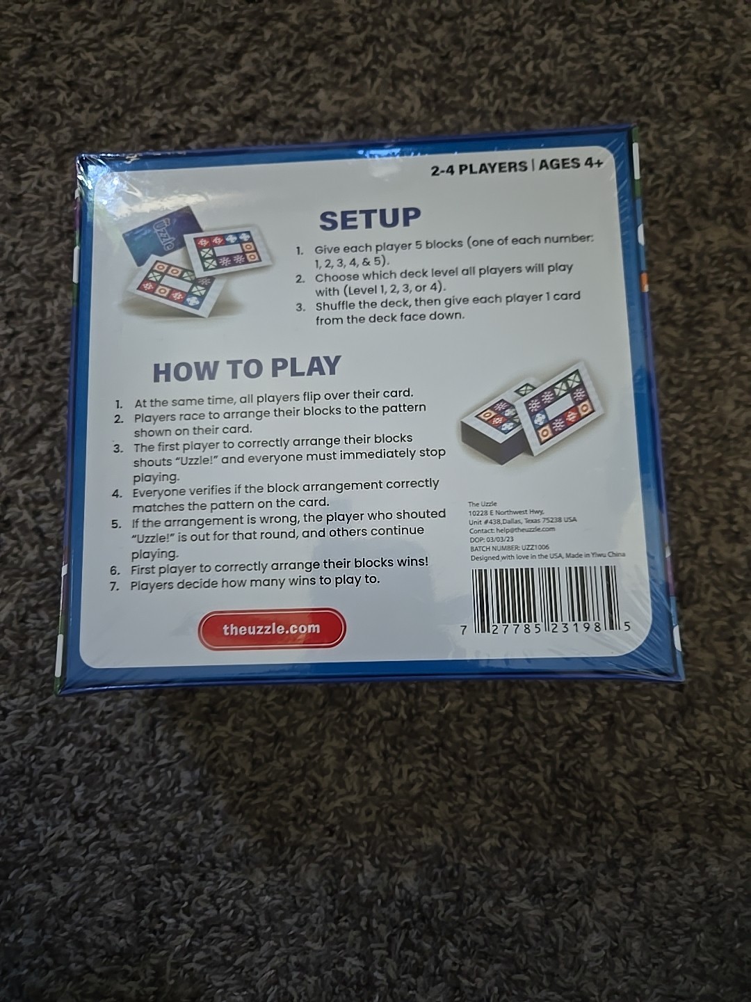 The Uzzle Family Educational Board Games for Children & Adults Ages 4+ Brand New