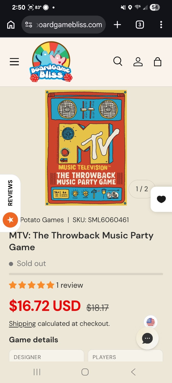 Big Potato Games MTV Throwback Music Party Game w/ Buzzer 4+ Players 14+