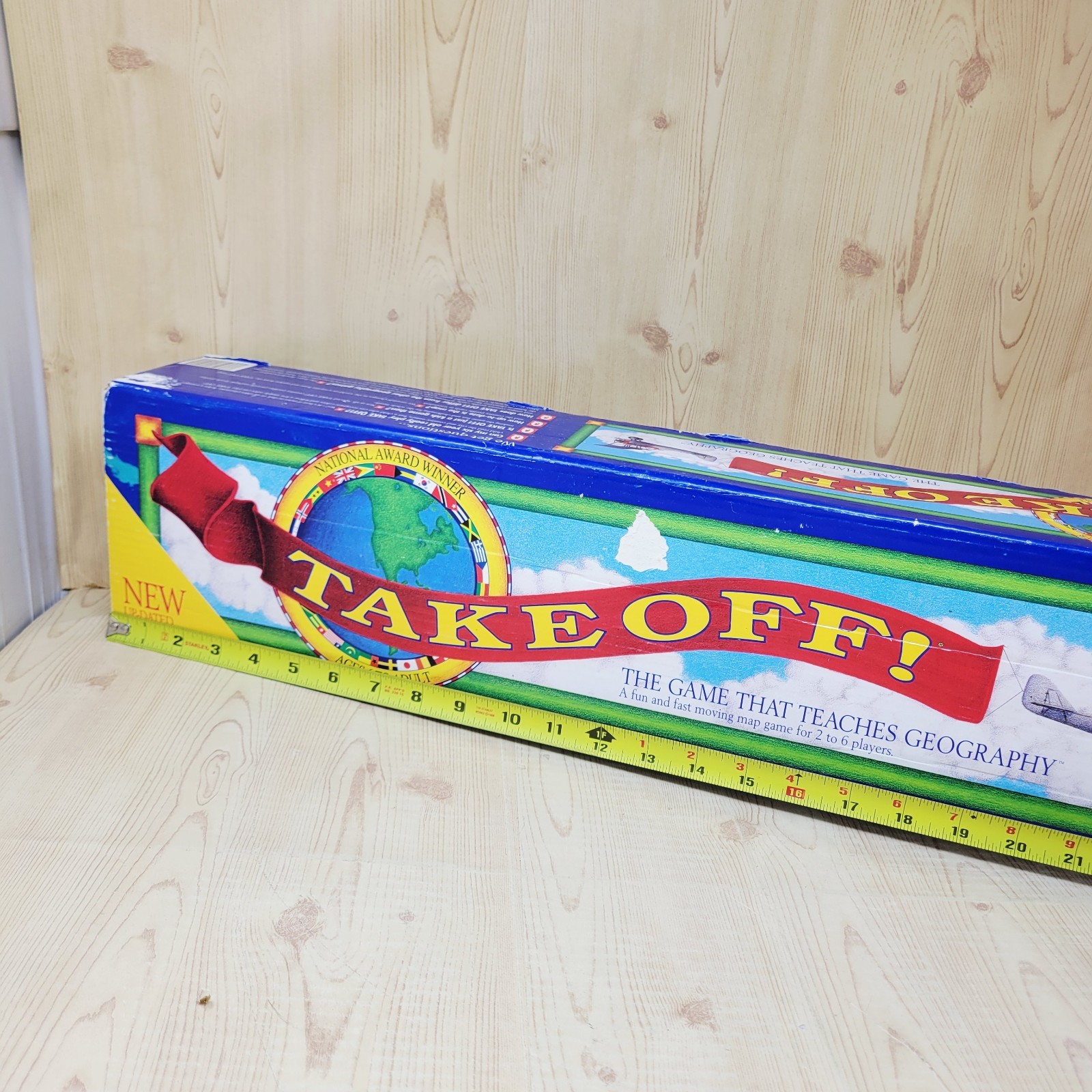 Vintage Take Off Board Game Teaches Geography Updated World Map