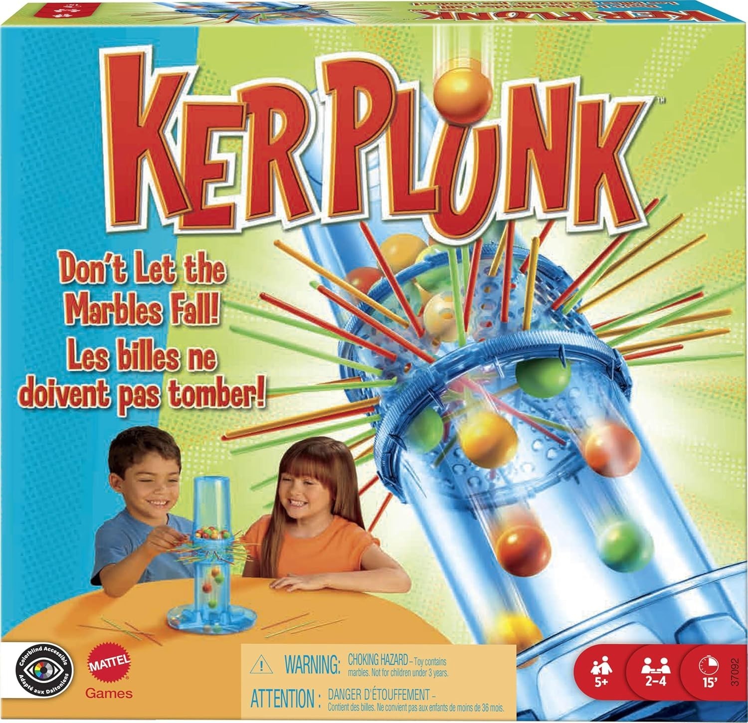 KerPlunk Kids Game, Easy-to-Learn Family Game for 2 to 4 Players, Don’t Let T…