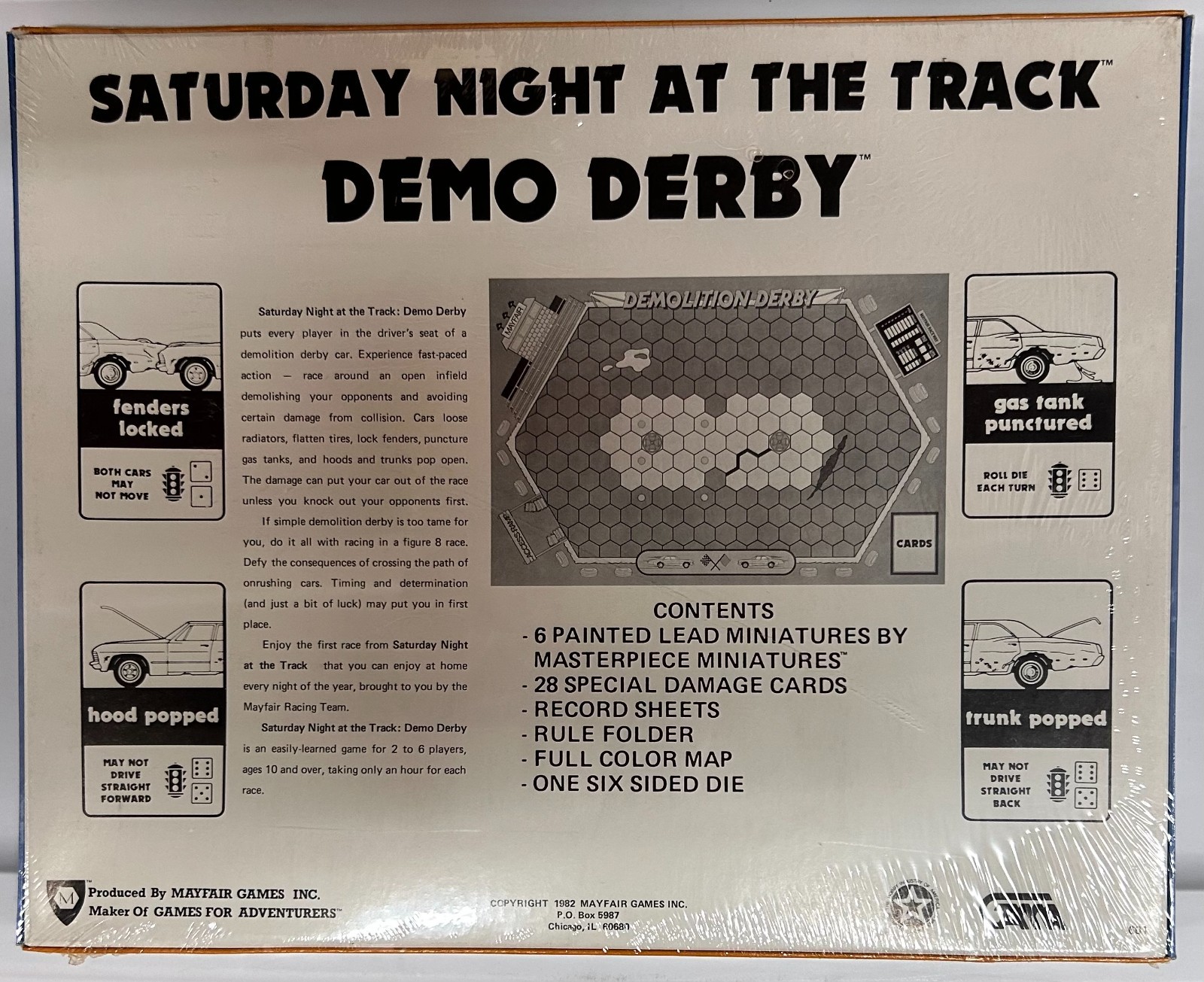 Mayfair Games Demo Derby Saturday Night at the Track Vintage NEW