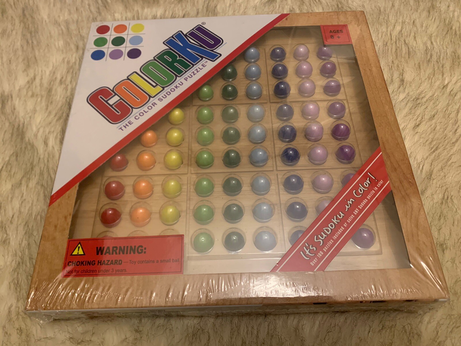 NEW SEALED COLORKU Wooden Color Marble Sudoku Puzzle Board Game