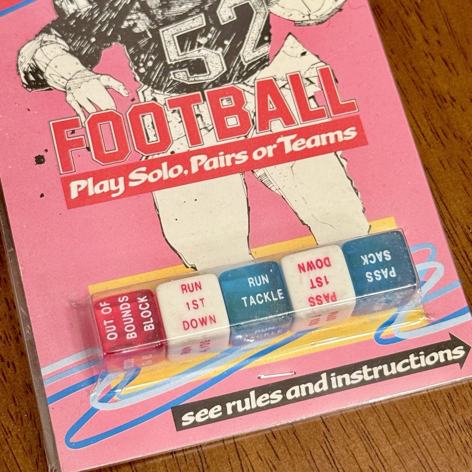 Vintage 1986 Football Dice Game Sealed SportZDice Tevele NOS Sports Travel Game