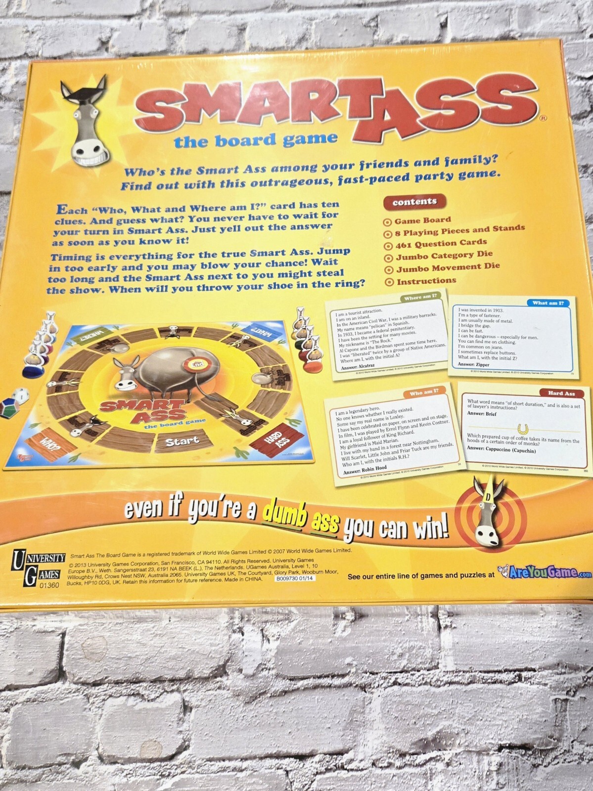 Smart Ass , The Ultimate Trivia Board Game, Sealed, 2 To 8 Players, Univ Games