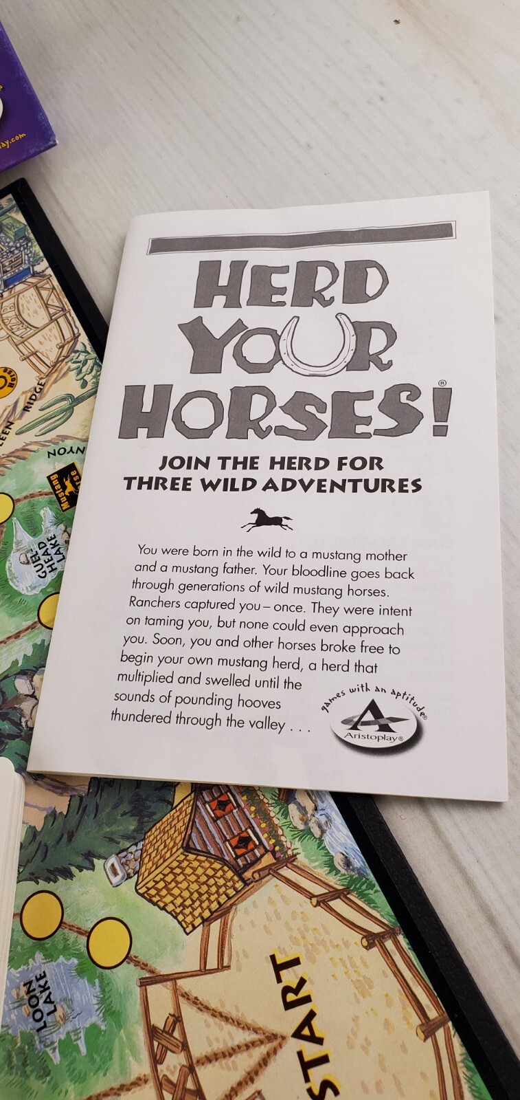 HERD YOUR HORSES Vintage Board Game 100% Complete Aristoplay 2-4 Players – 2002
