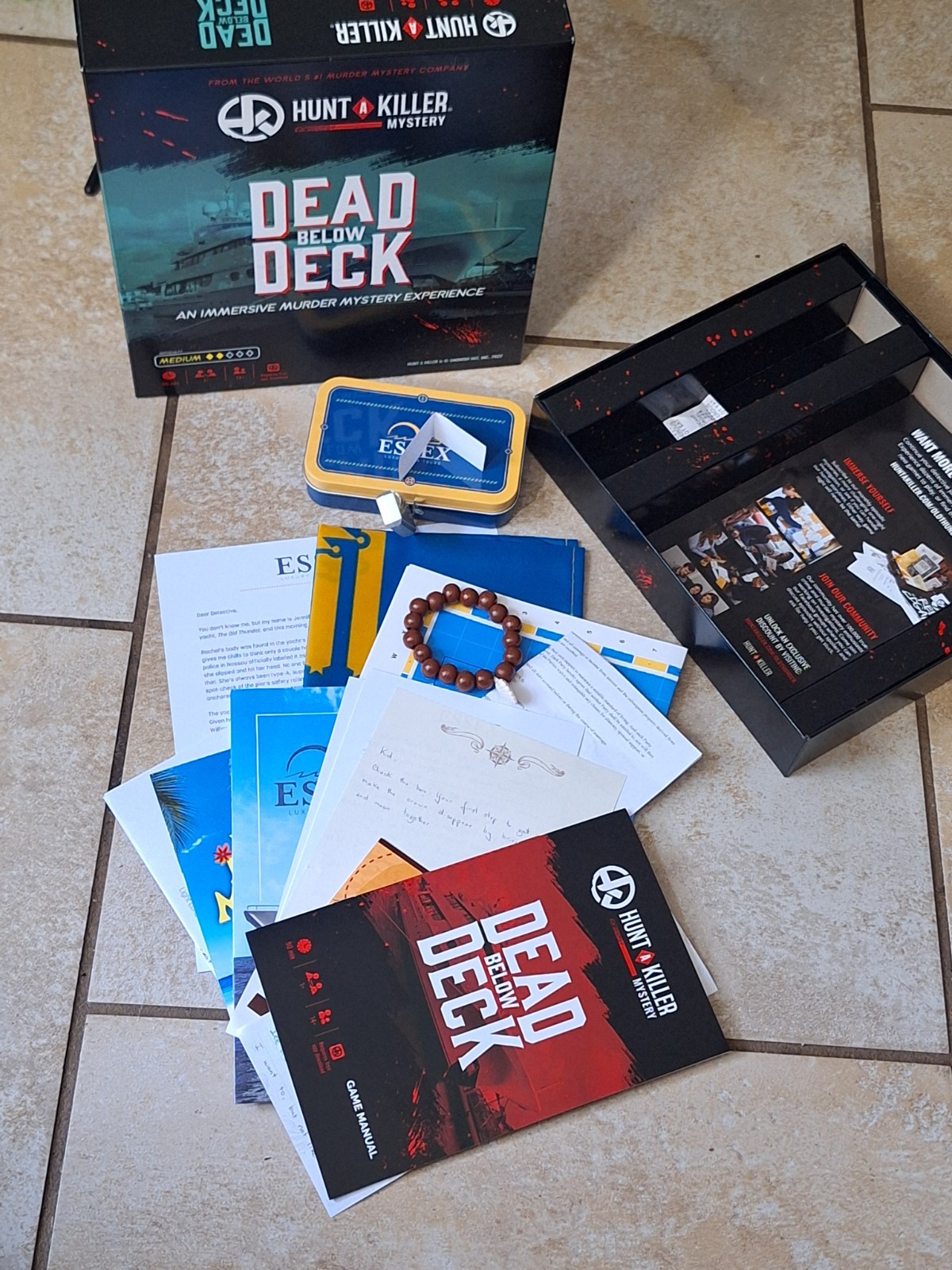Hunt A Killer Dead Below Deck Murder Mystery Board Game Complete Used Once