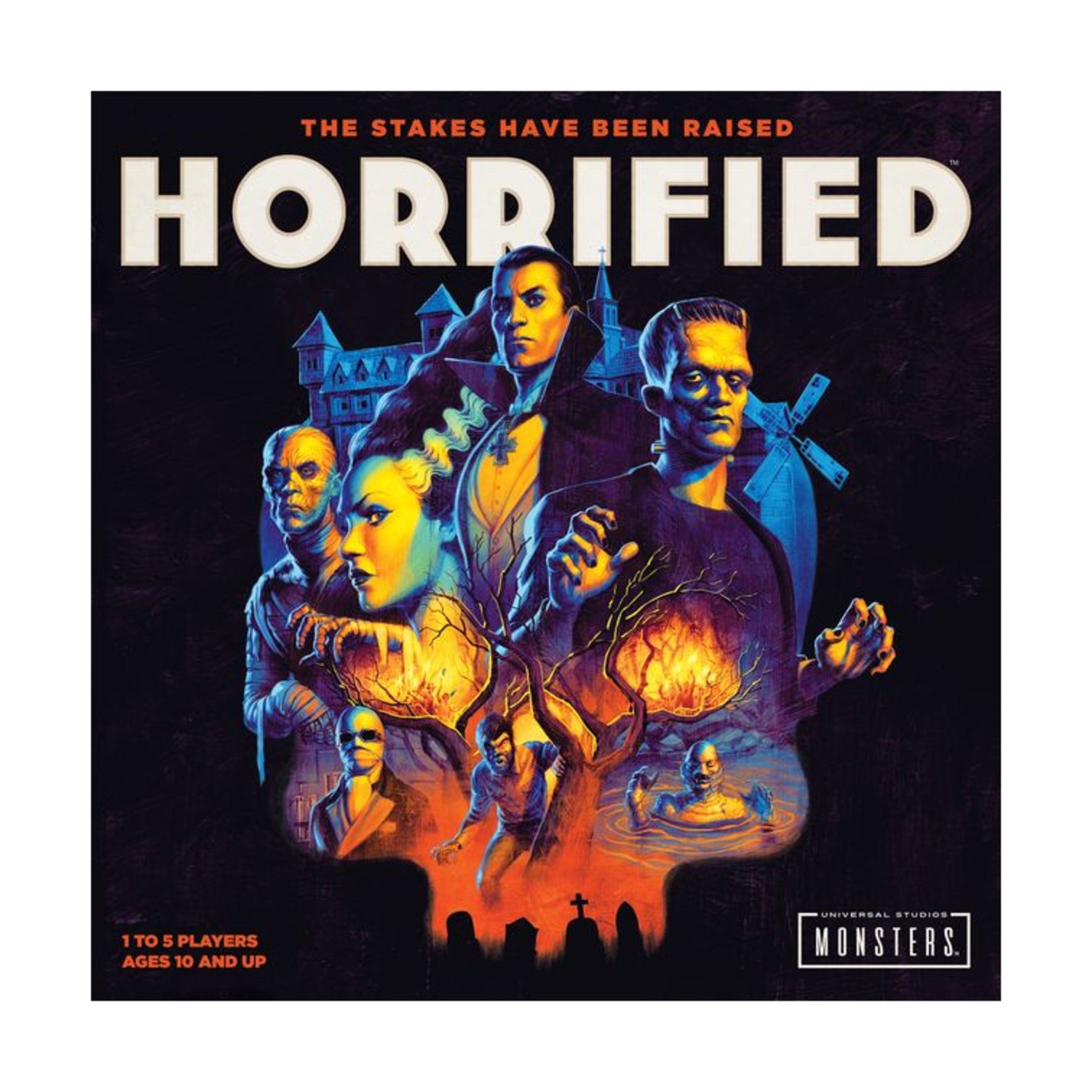 Ravensburger Horrified Universal Monsters Strategy Board Game slightly used