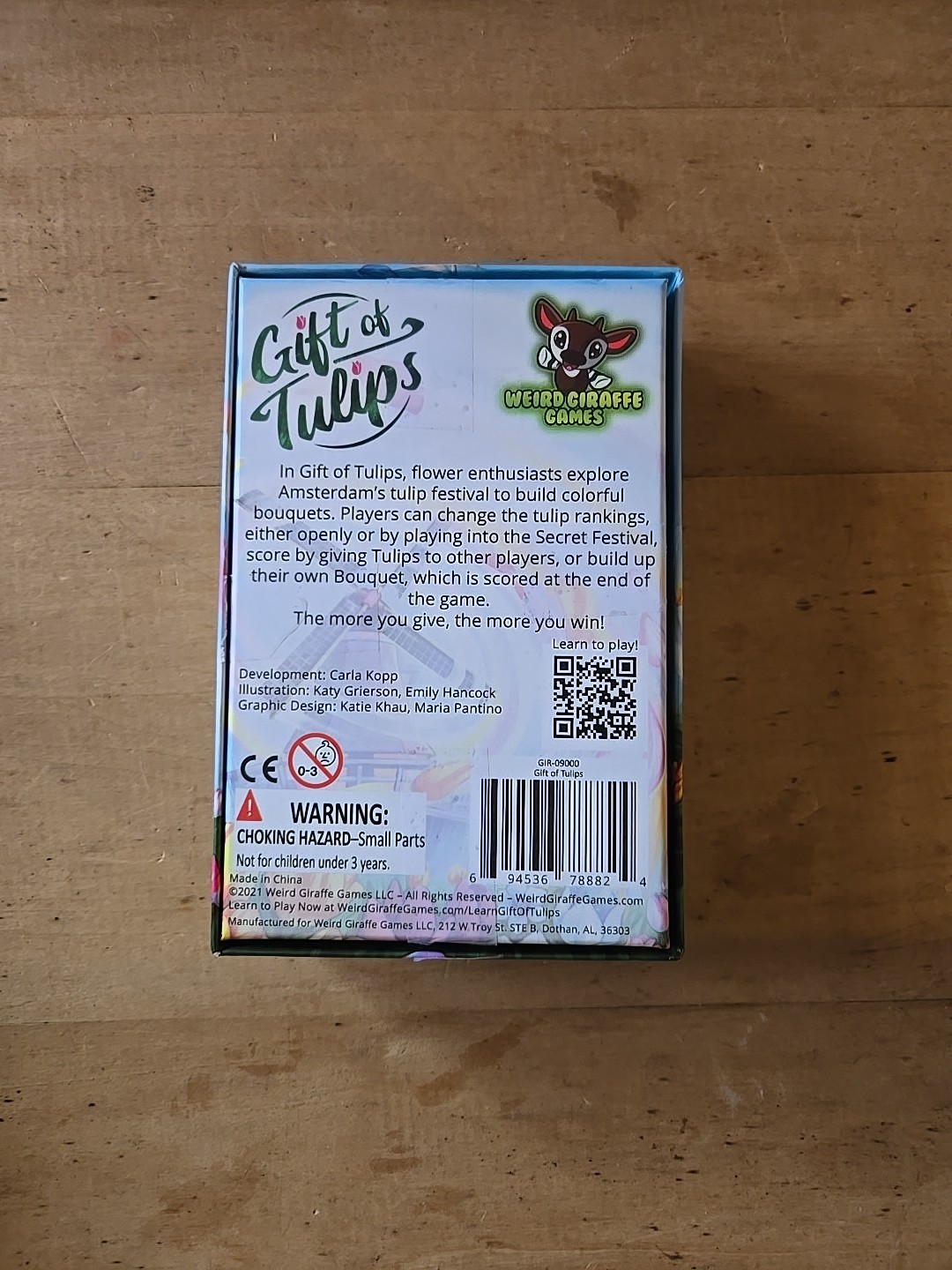 Gift of Tulips Strategy Card Board Game by Weird Giraffe Games – New, FAST SHIP