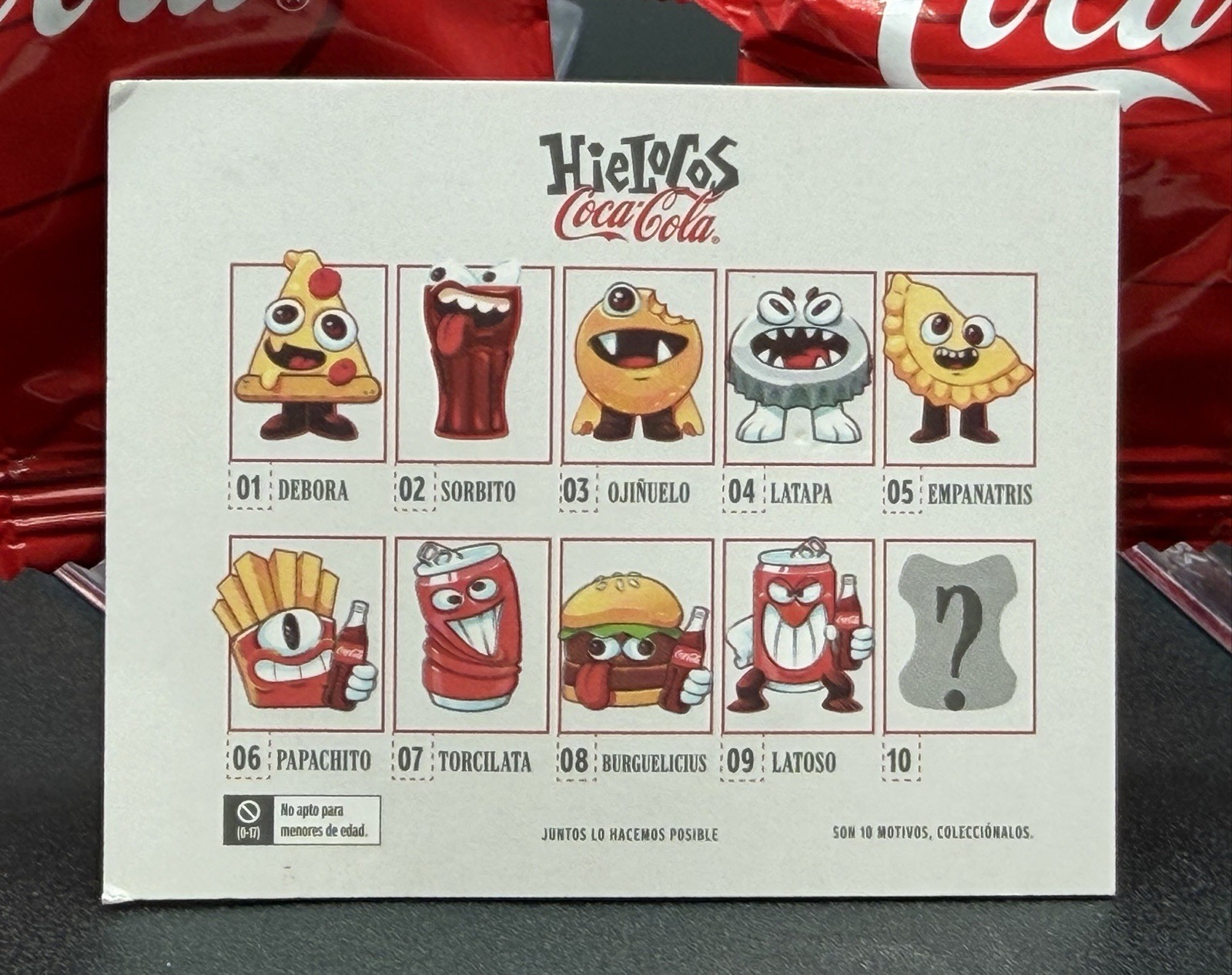 Coca-Cola Hielocos Colombia 2025 – Full Set of 10 Sealed Blind Bags Crazy Bones