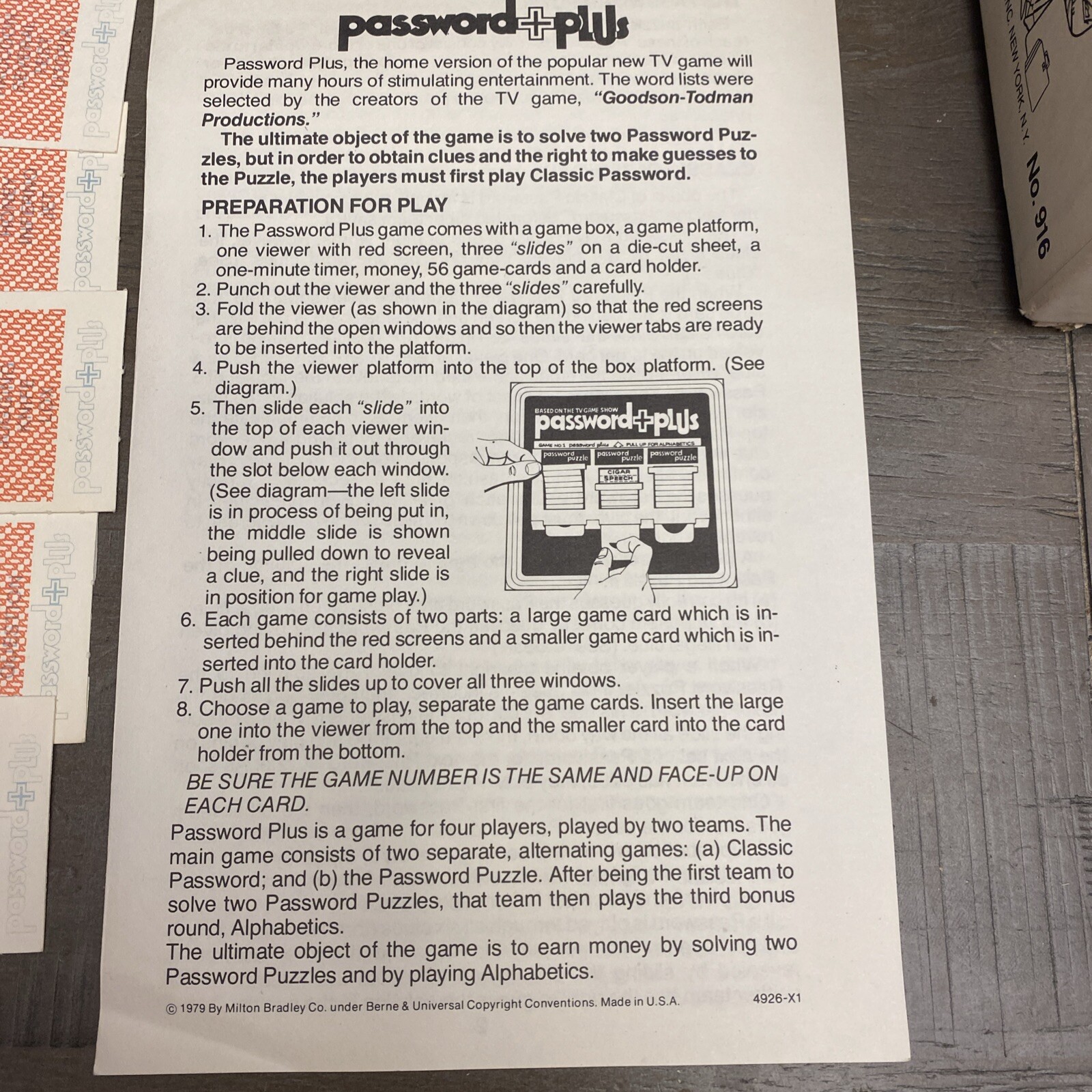 1978 Milton Bradley Password Plus Board Game First Edition Complete