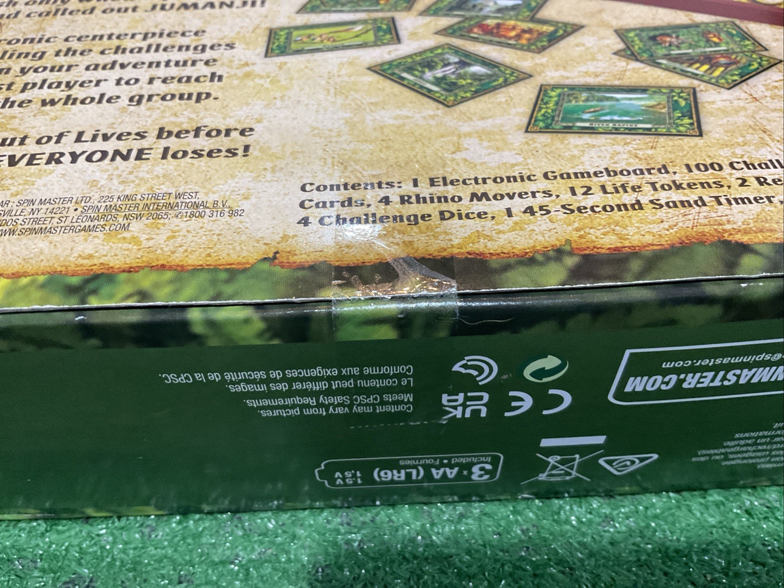 Jumanji Deluxe Electronic Adventure Board Game W/ Lights & Sound NIB New Sealed