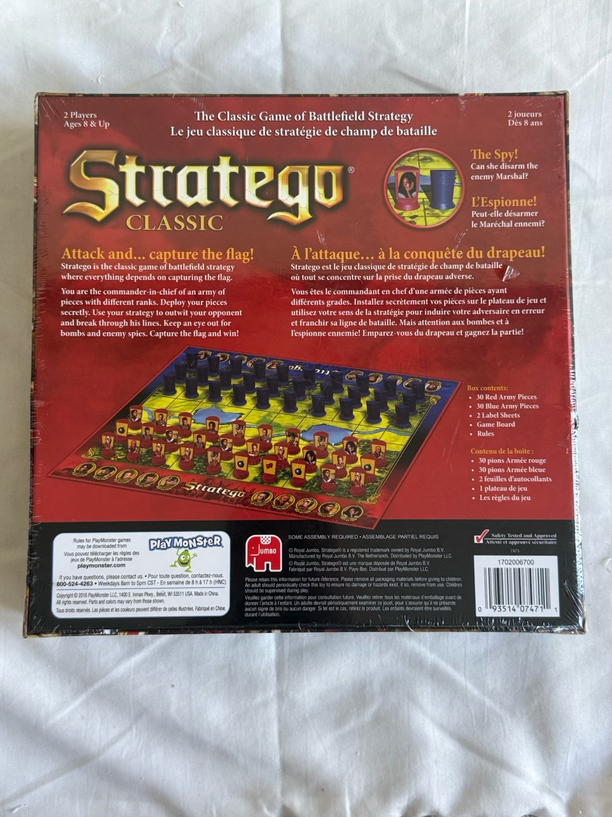 Stratego Classic Board Game PlayMonster 2016 New Sealed Battlefield Strategy