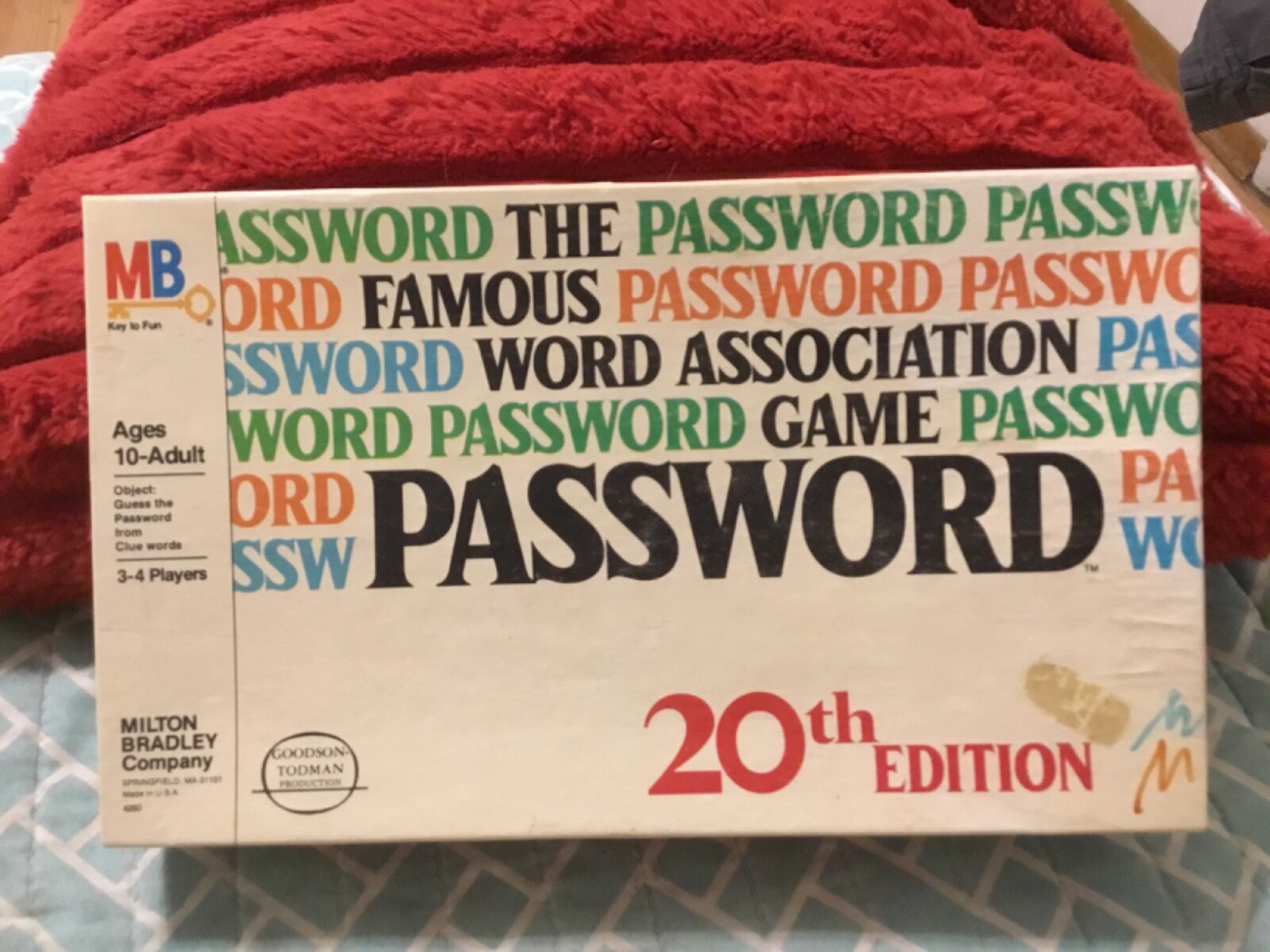 PASSWORD 20th EDITION MB GAME,EXC CONDITION; FREE SHIPPING!!! VINTAGE