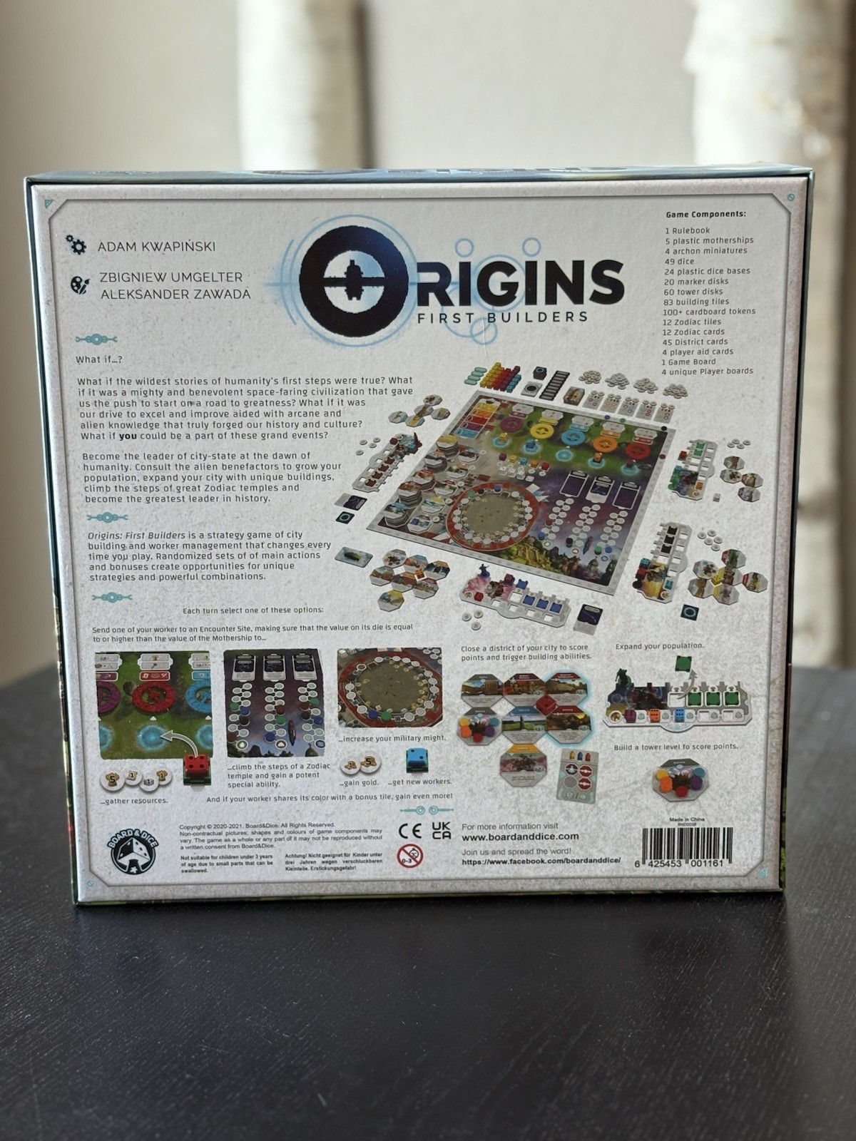 Origins First Builders Board Game Strategy – Solo To 4 Players – Board & Dice