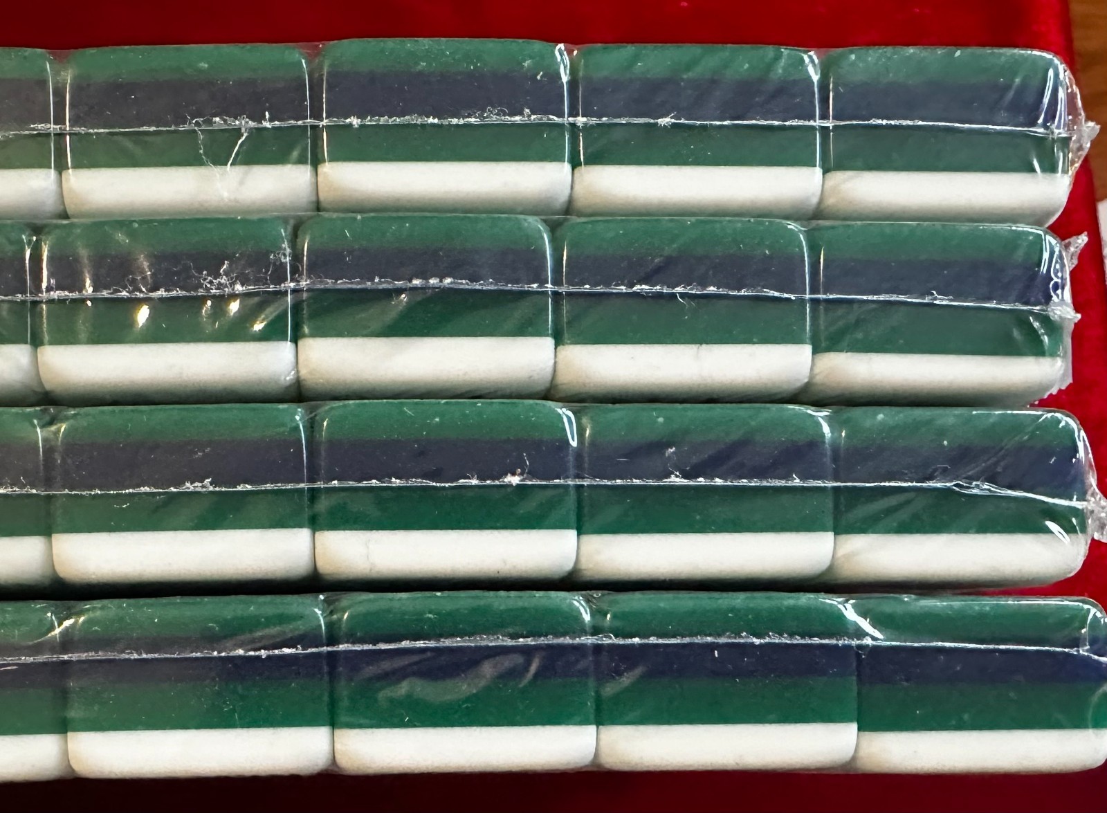 DARK GREEN – 4 Layer Acrylic Mahjong Tiles Full American Set 160 Tiles US SELLER