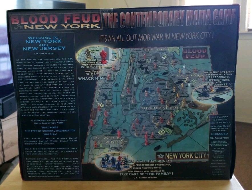 Blood Feud New York Board Game Eagle Games Sealed NEW COMPLETE 300+ Miniatures