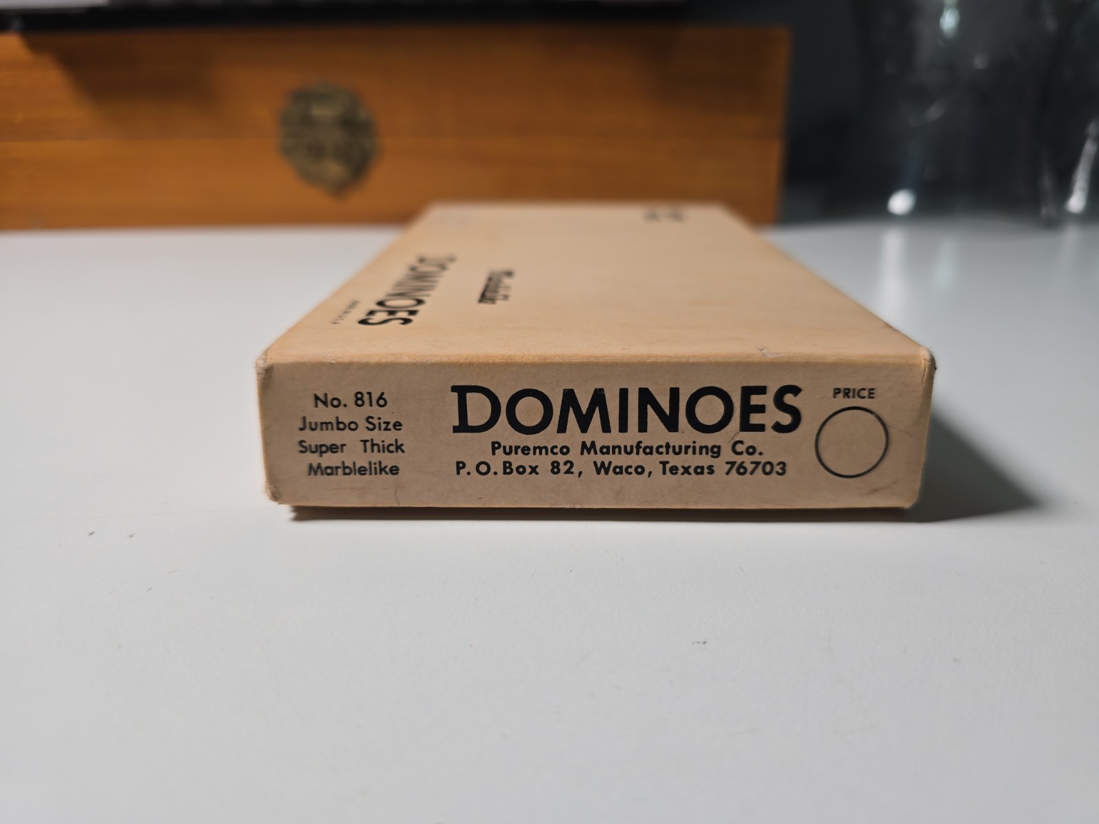Vintage Super Thick Marblelike Dominoes Celebrate Texas 150 Years