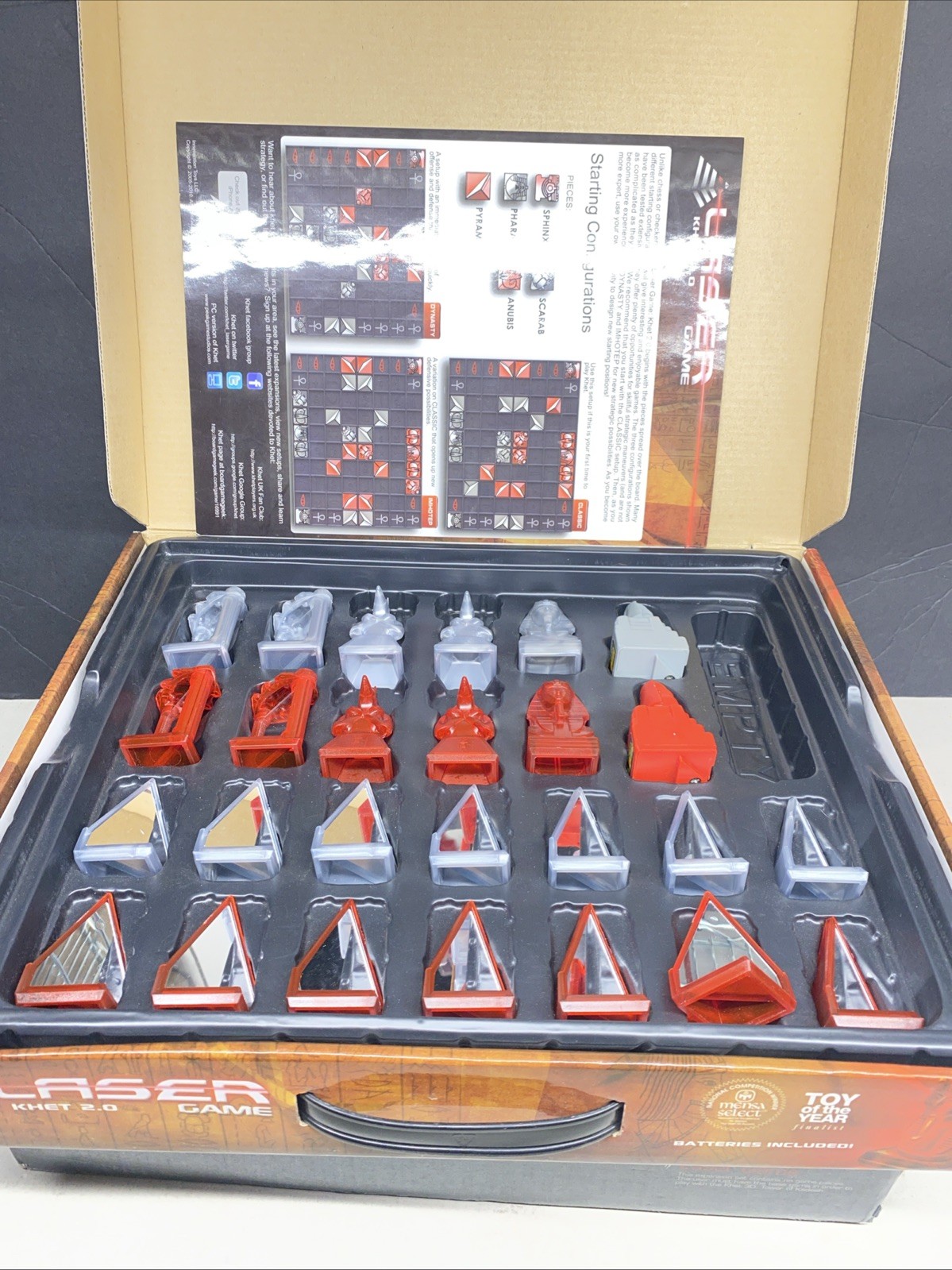 LASER KHET 2.0 Strategy Board Game w/ 3D Tower of Kadesh Expansion