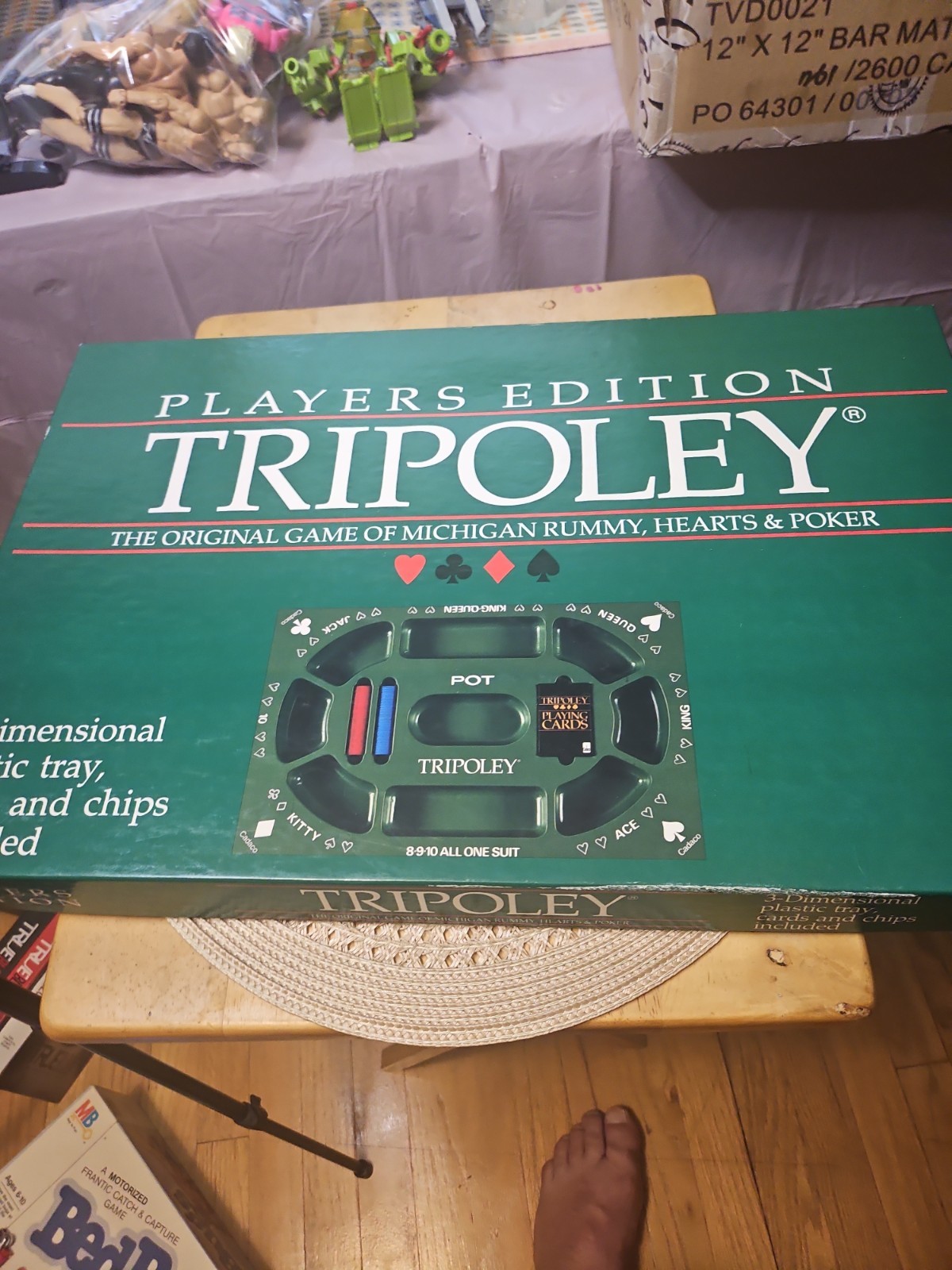 Cadaco Tripoley Game Players Edition 100 Complete 3d Plastic Tray 1989 Vintage
