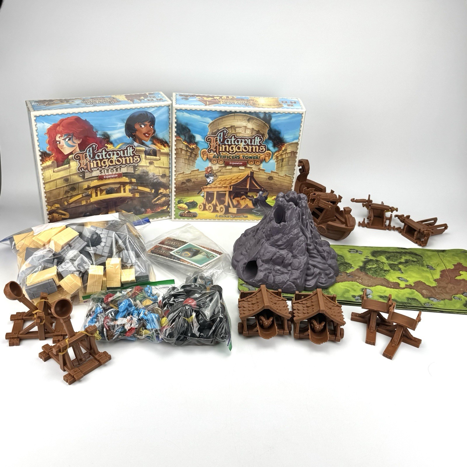 Catapult Kingdoms Kickstarter Bundle With Expansions Artificers & Seige – AS IS