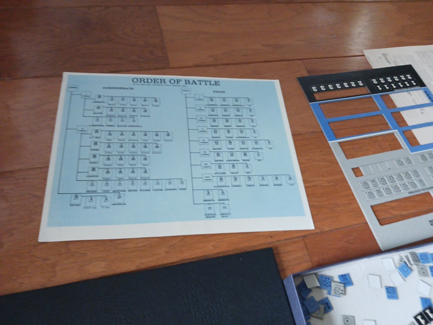 CHANCELLORSVILLE CIVIL WAR BATTLE GAME -Board Game AVALON HILL Ex Condition,1961