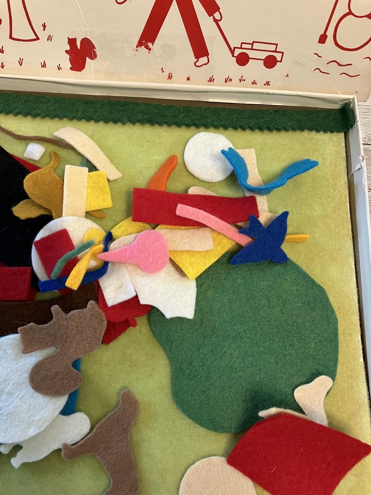 Vintage 1968 Creative Toy Show & Tell Fuzzy Felt Kit Playtime Joan Male 84 Pc