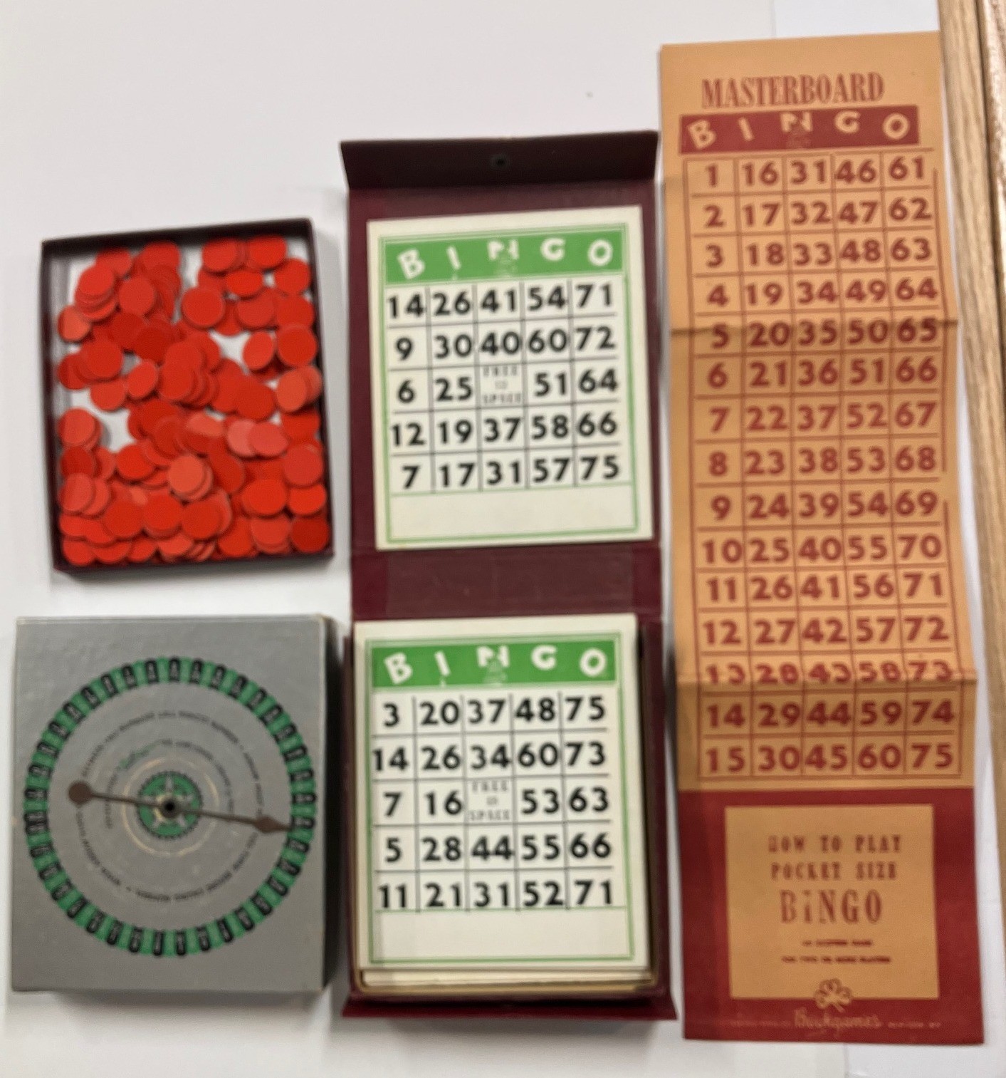 Vintage Pocket Bingo Game, 1940s