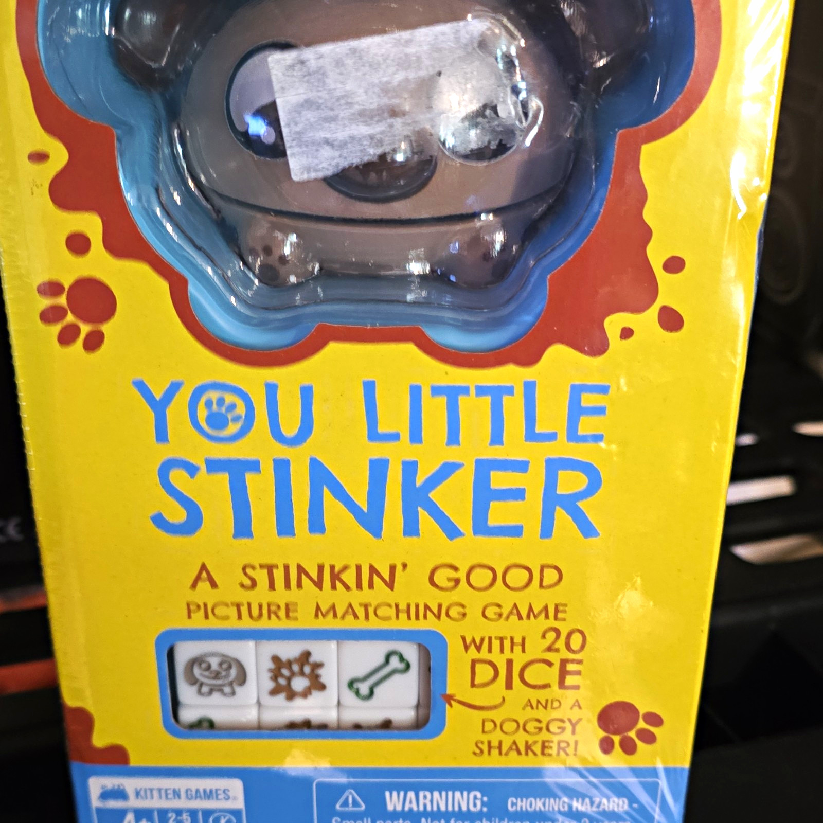 Kitten Games You Little Stinker Dice & Card Matching Game, Dogs, 2+ Players