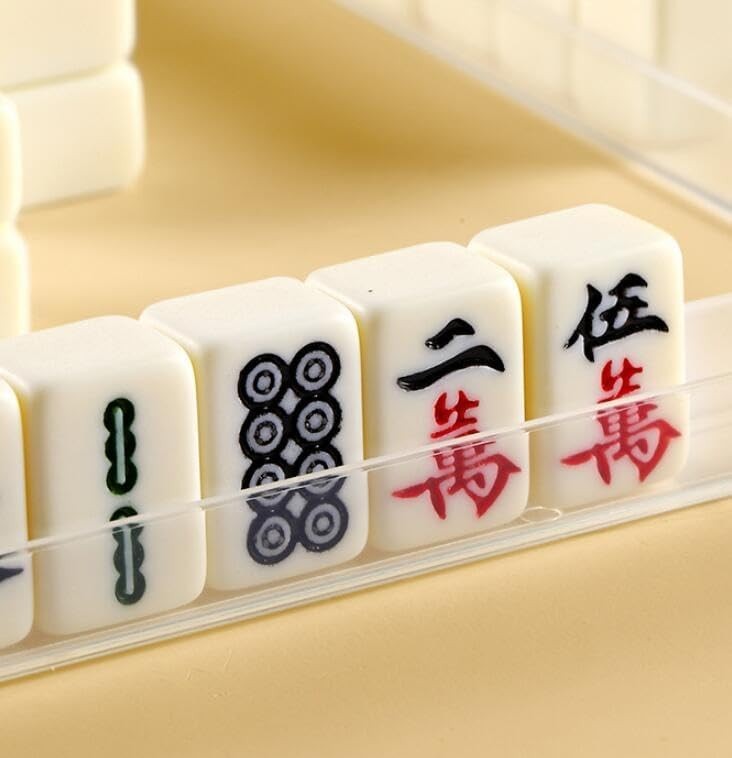 Luxurious Mini Mahjong Game – 144 Scratch-Resistant Tiles for Endless Enjoyment