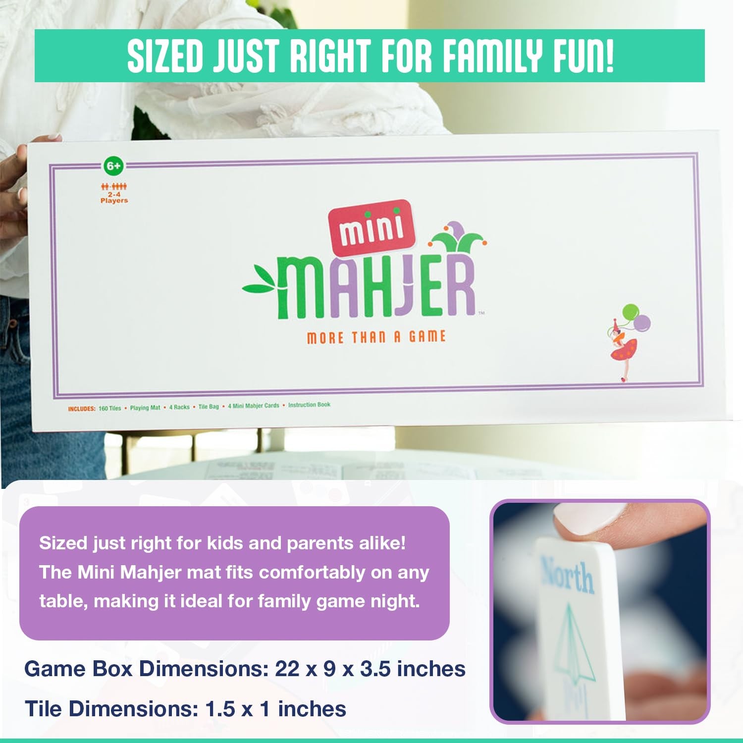 Mini Mahjer Mahjong for Beginners & Families | American Mahjong Starter Set, …