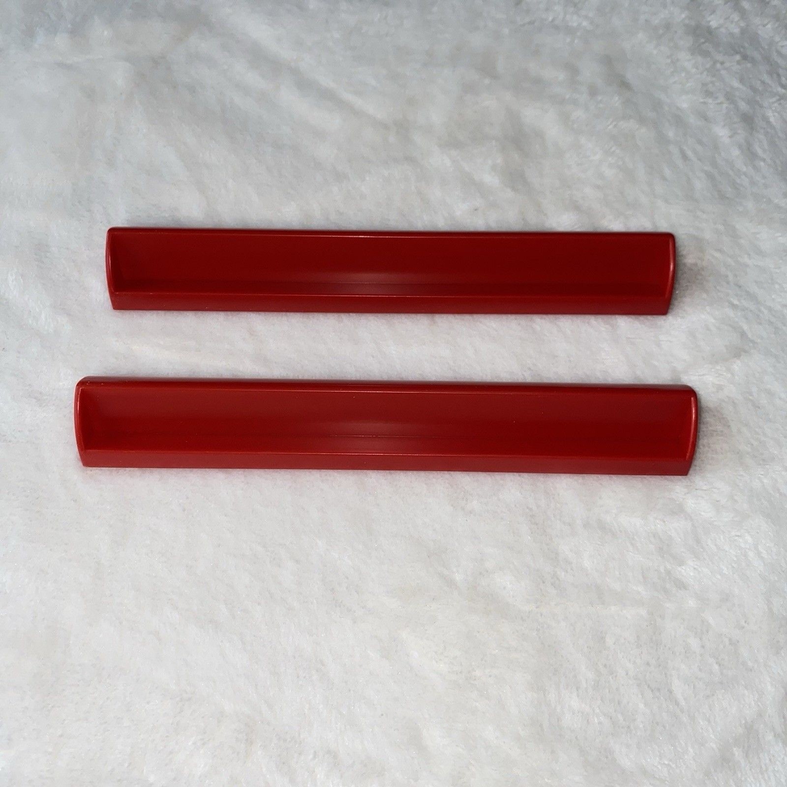 Scrabble Red Tile Racks Holders 2013 Set of 2 Hasbro Game Replacements Crafts