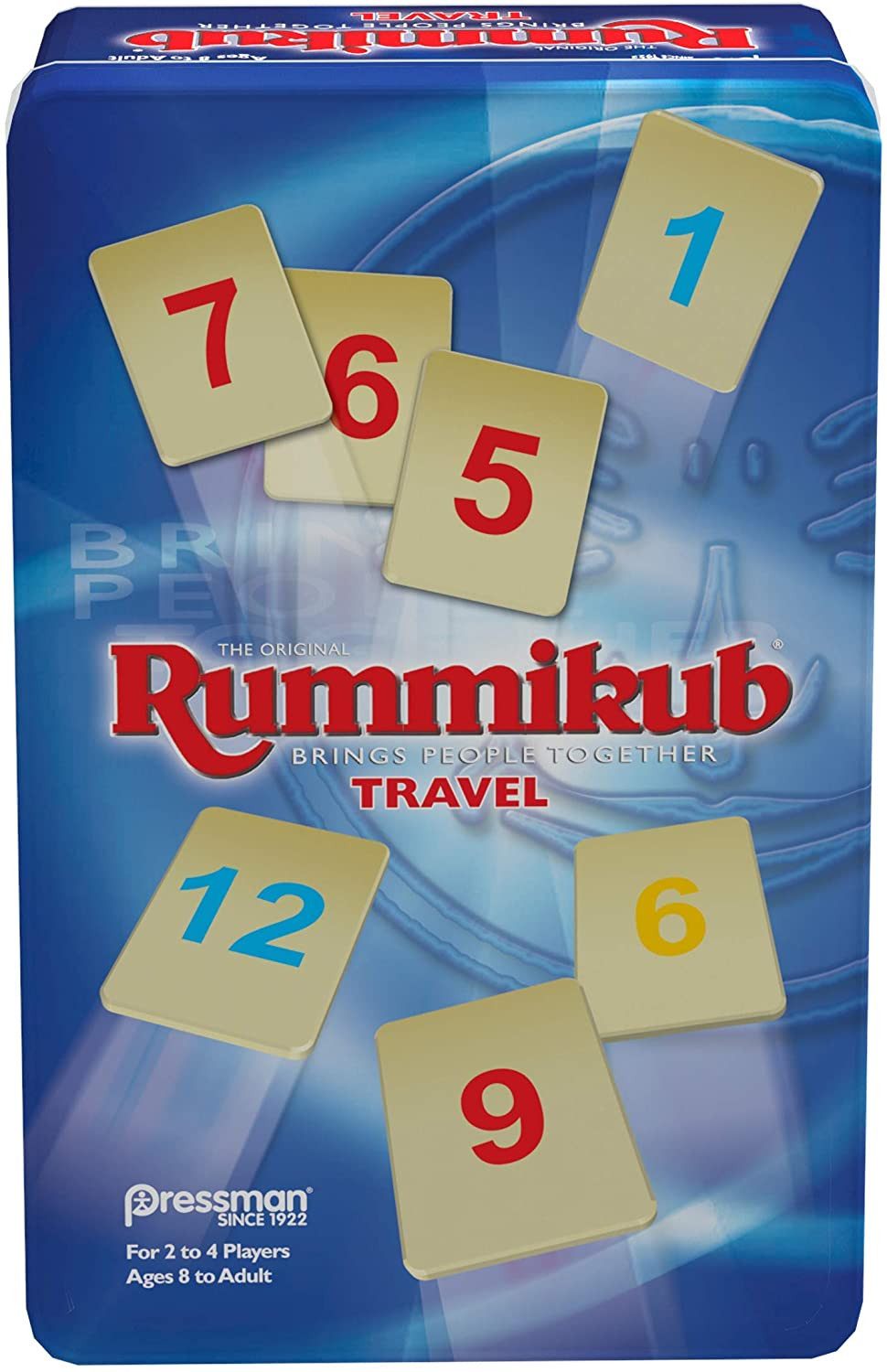 Rummikub in Travel Tin – the Original Rummy Tile Game, Blue (B07GLGBW9X)