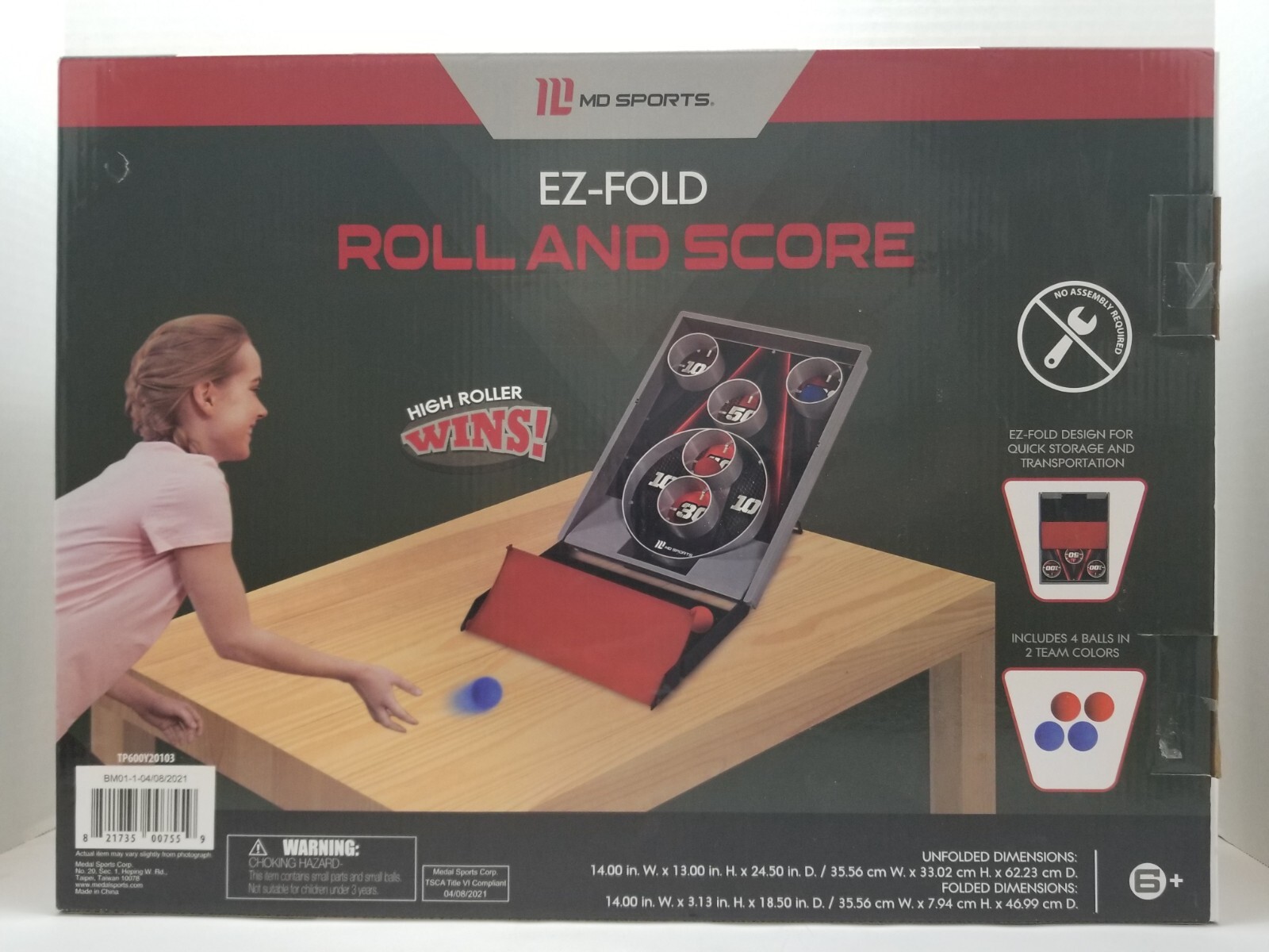 Skee-Ball Tabletop Game EZ Fold Roll And Score Classic Arcade MD Sports Rare New