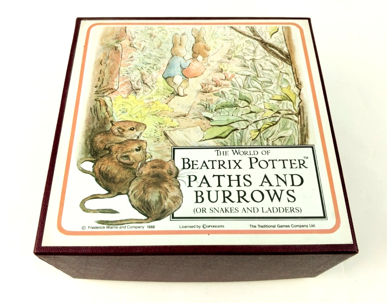 Vintage 1988 Beatrix Potter Paths and Burrows Board Game Snakes & Ladders – NIB!