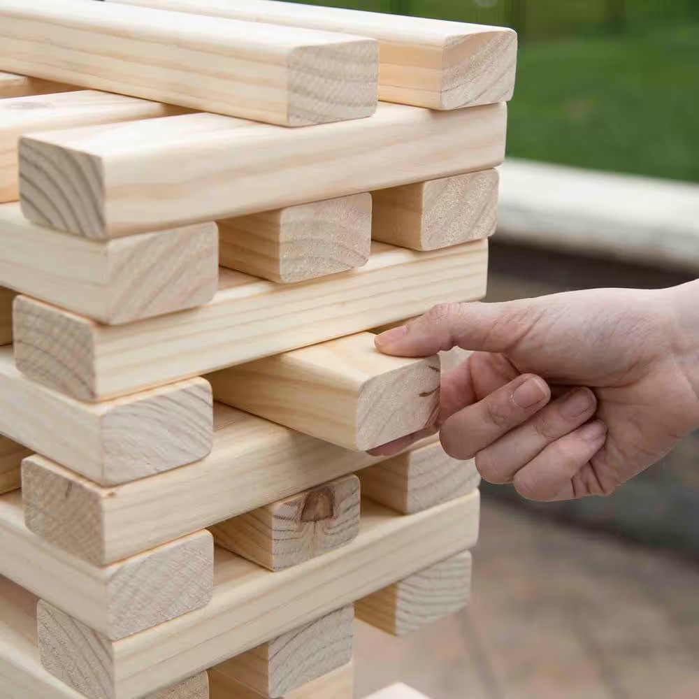 Non-Traditional Giant Wooden Blocks Tower Stacking Game