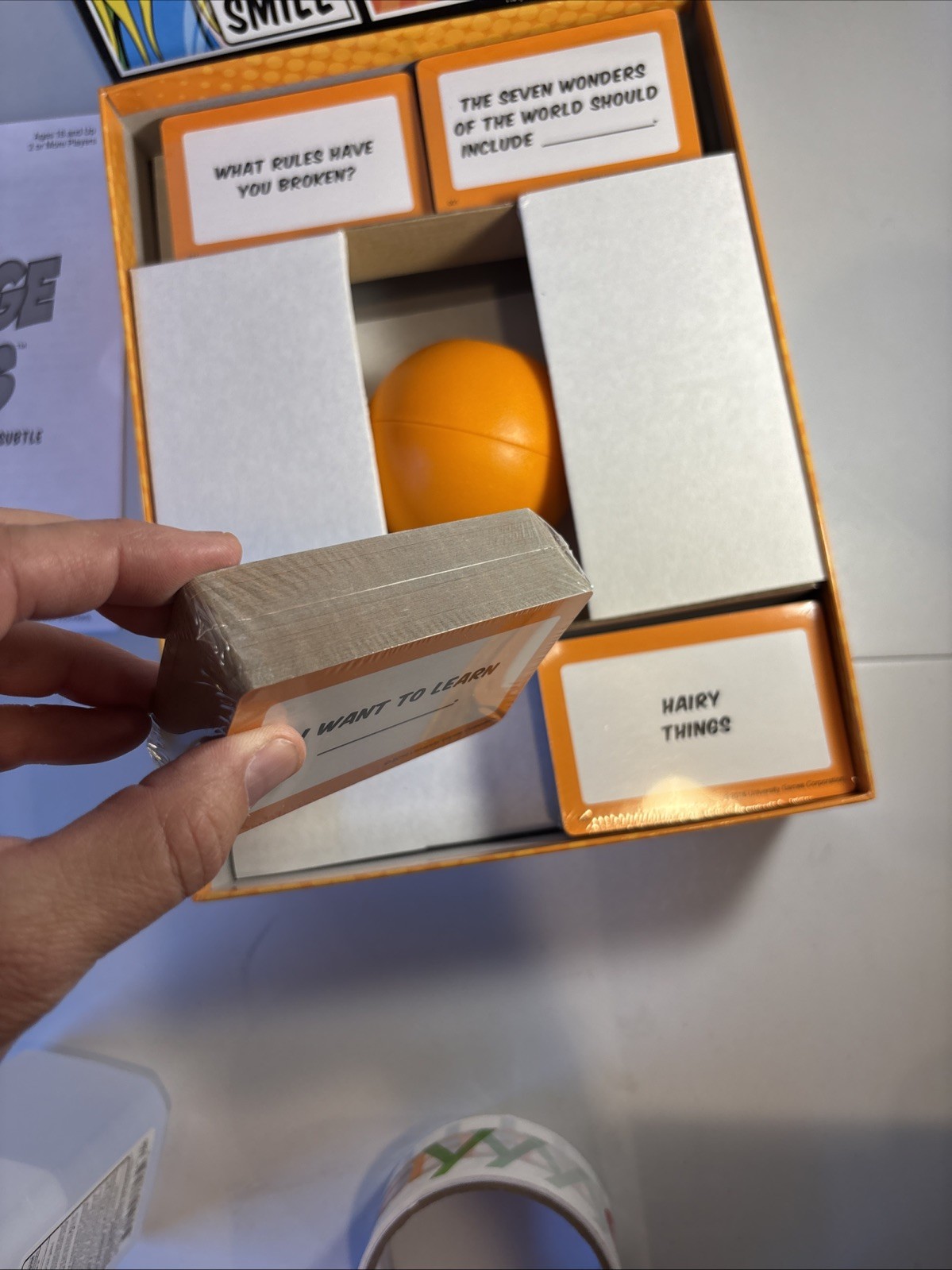 Orange Toss Game Open Box Cards Sealed Complete Adult Party Game