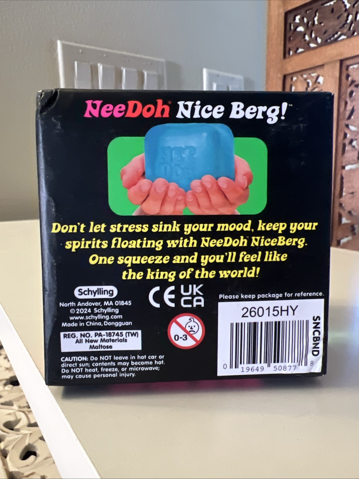 NeeDoh Nice Berg Nee Doh Squishy Cube Blue NEW Authentic Schylling Hard To Find