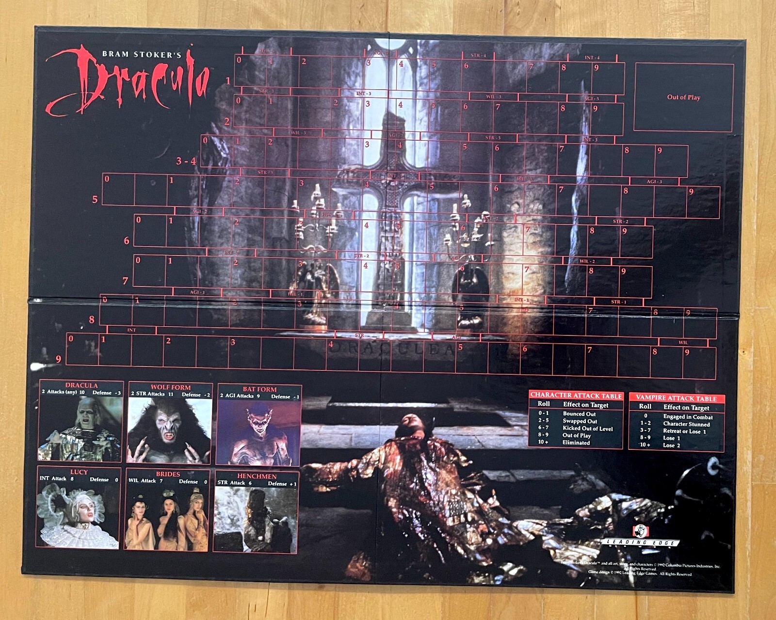 BRAM STOKER’S DRACULA BOARD GAME – COMPLETE & UNPUNCHED – LEADING EDGE GAMES