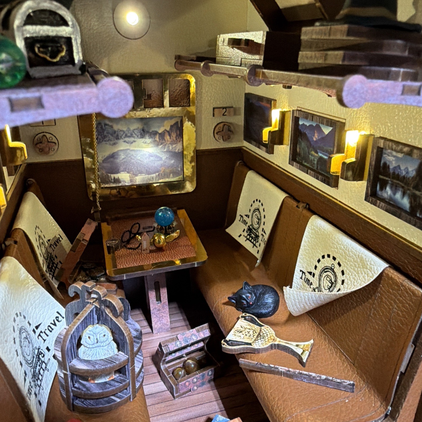 DIY Book Nook Kit Miniature Infinity Train Cabin 3D Puzzle Tonecheer – Harry P.