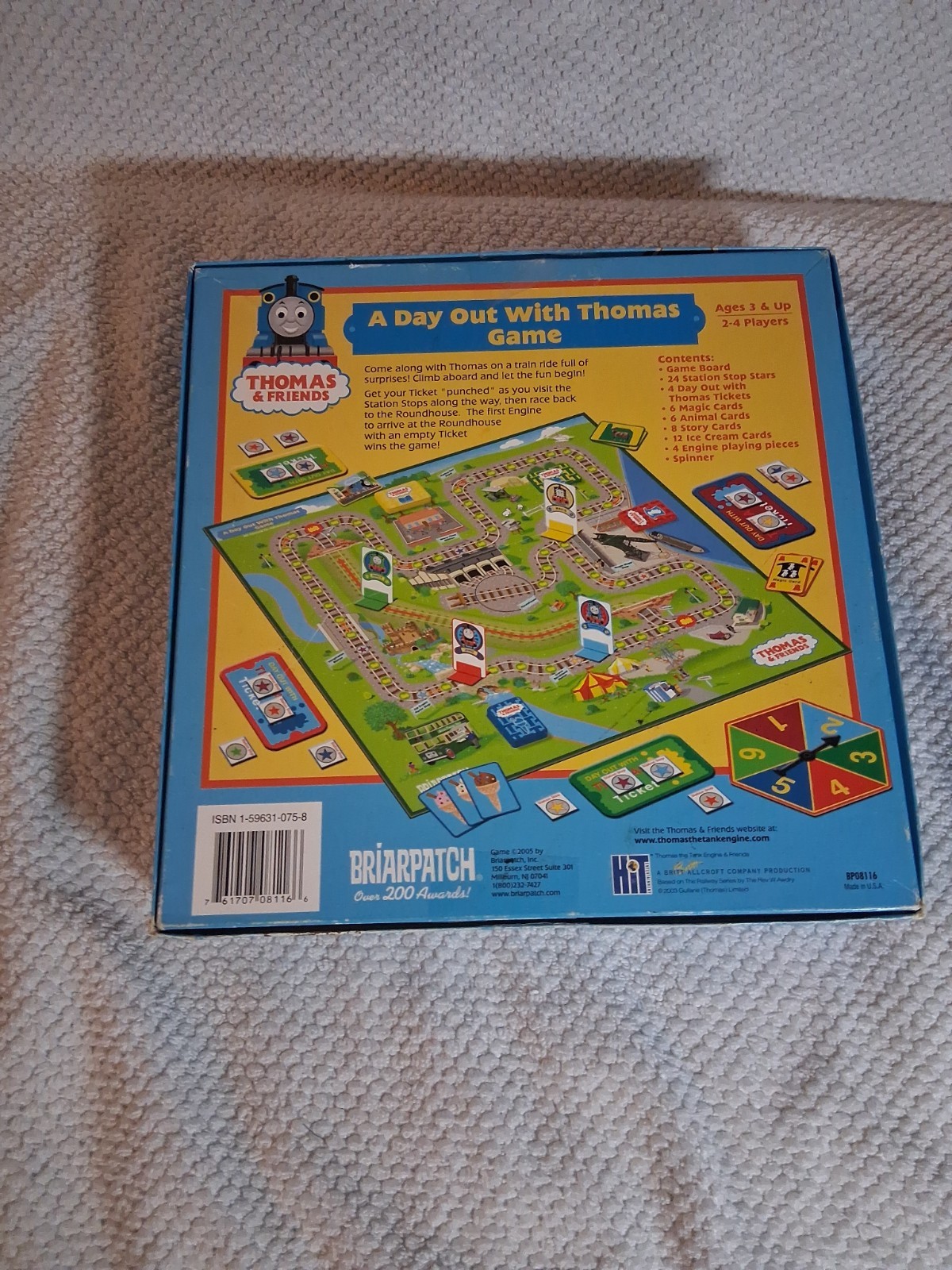Thomas & Friends Tank Engine A DAY OUT WITH THOMAS Board Game Briarpatch 2005