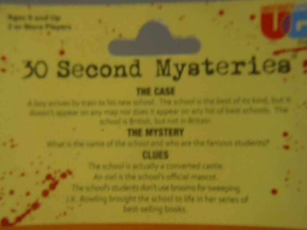 30 Second Mysteries and Mystery Grams NEW Card Games Factory Sealed 2024 See pic