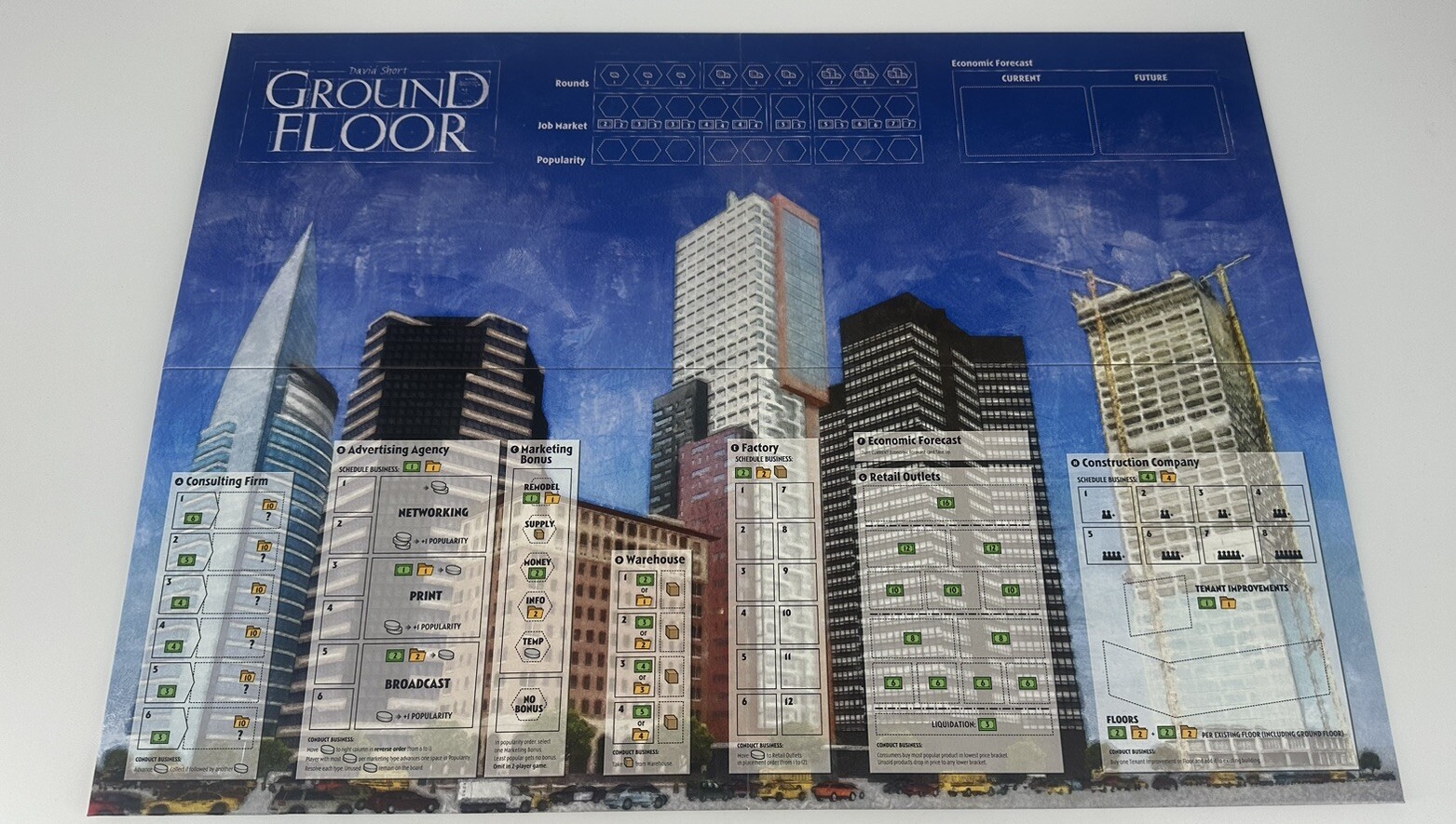 Tasty Minstrel Business Boardgame Ground Floor Open Box Rare Game Fast Ship