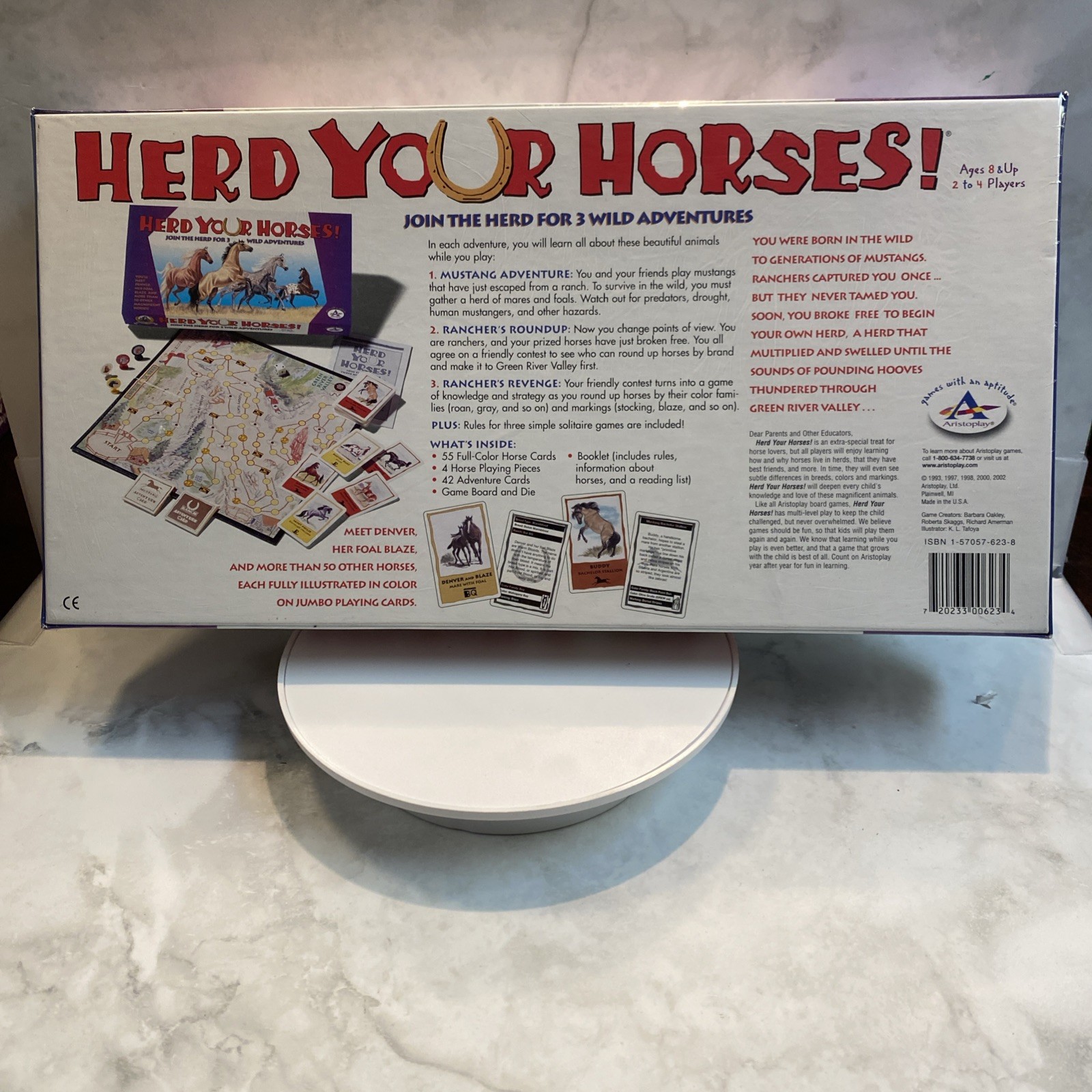 NEW SEALED Herd Your Horses Board Game 3 Wild Adventures Aristoplay EBRC2
