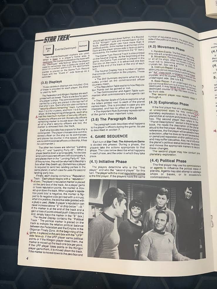 Vintage 1985 Star Trek The Adventure Game by West End Games