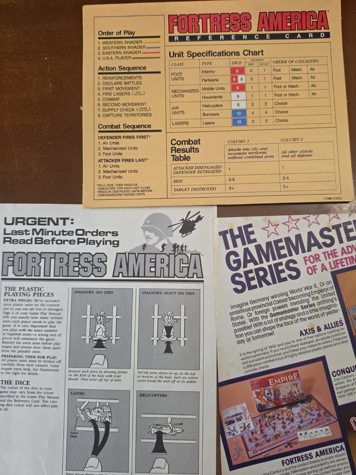 1986 Fortress America Game by Milton Bradley Complete Ready To Play Vintage War