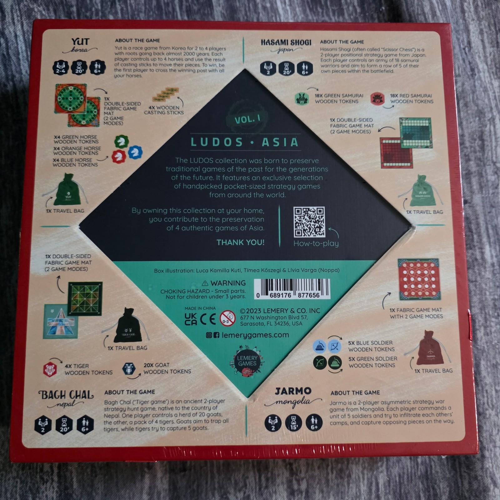 Lemery Games Ludos Ancient Games of Asia Vol I Yut Hasami Shogi Bagh Chal Jarmo