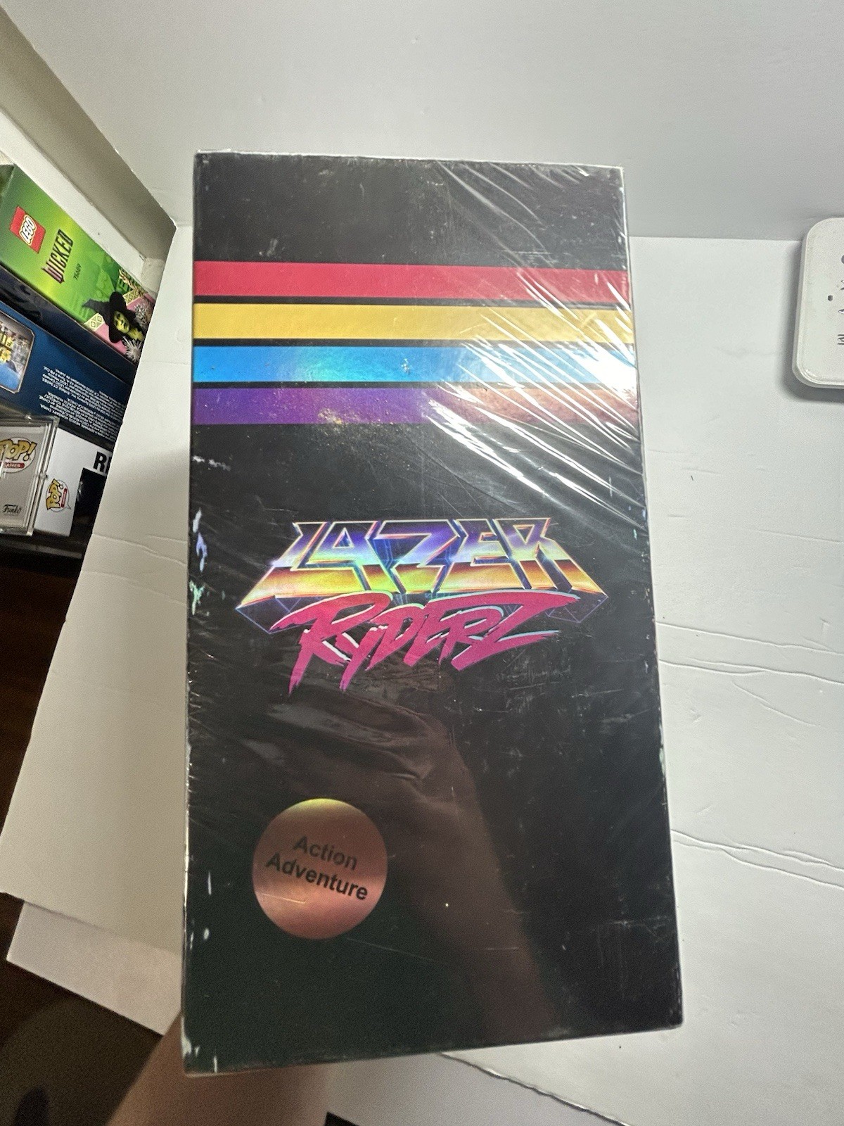 Lazer Rydz Board Game Greater Than Games Retro 80s VHS Style Neon Racing Set