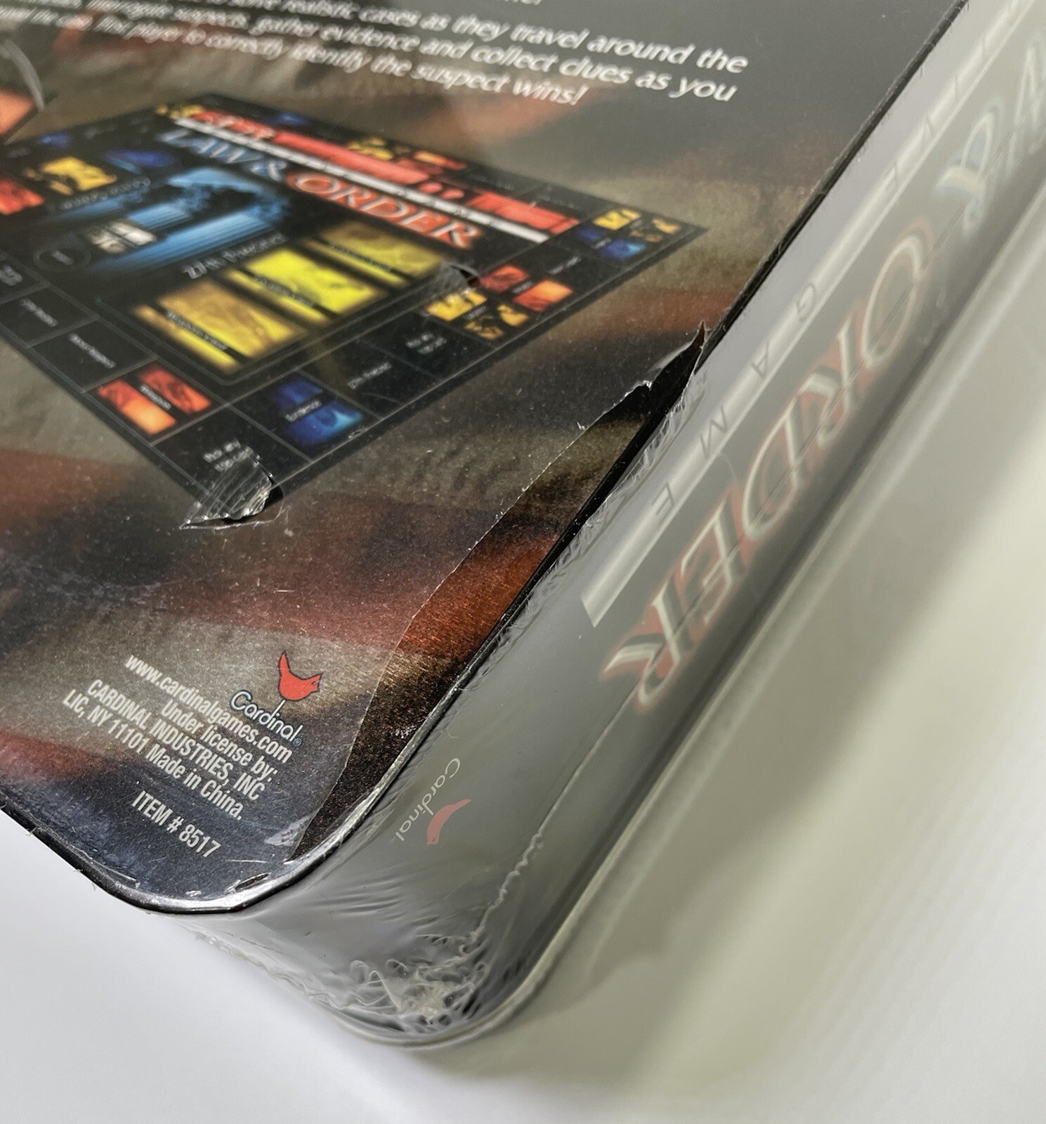 Law and & Order Detective Board Game Tin Case CARDINAL Brand New Factory Sealed