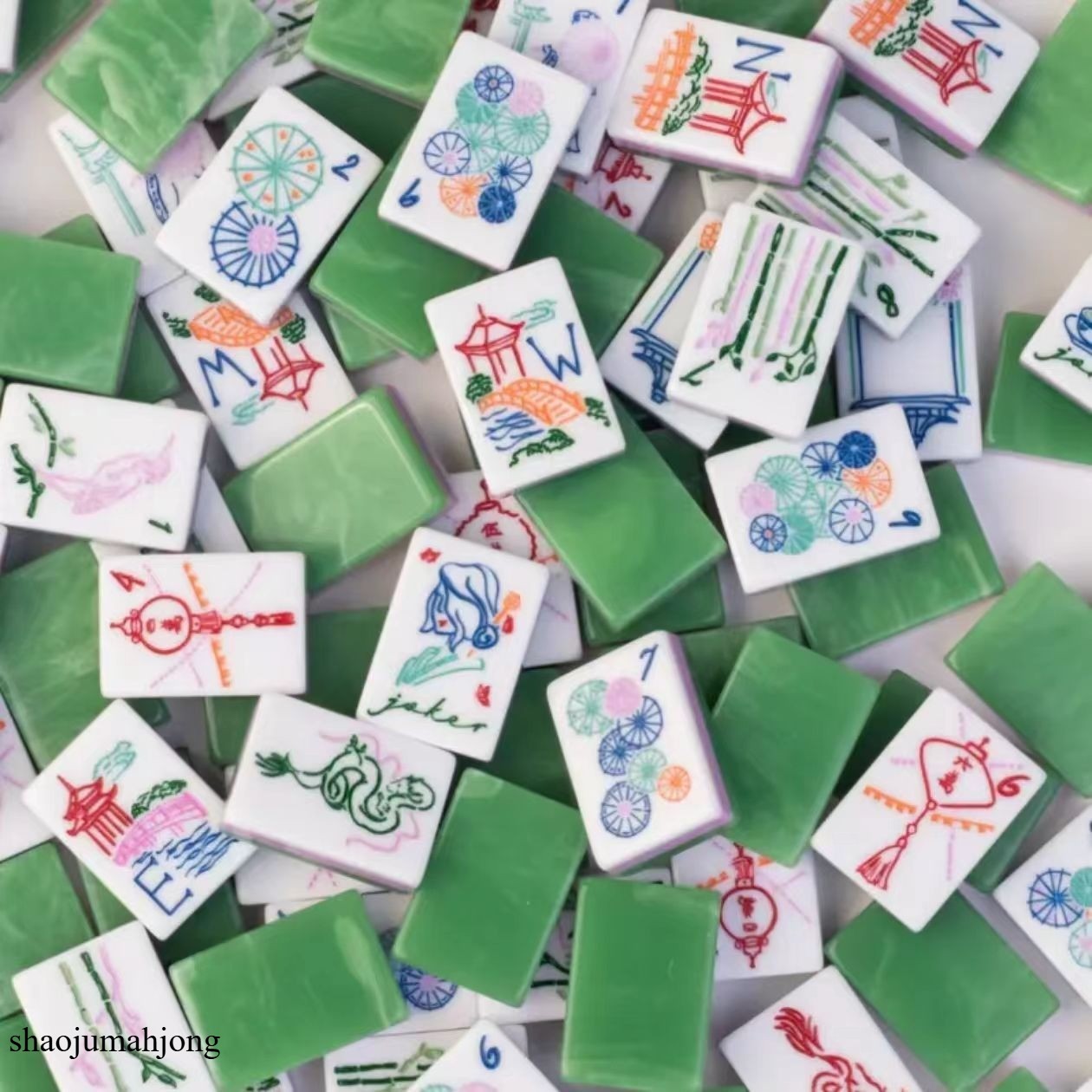 American Mahjong Tiles set ,160 tiles,Emerald green us free
