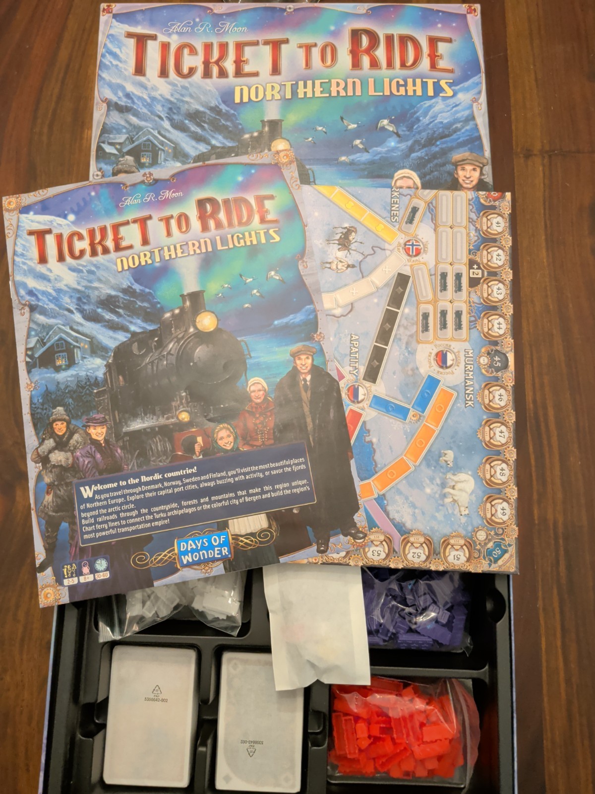 Ticket To Ride Northern Lights – Days Of Wonder – COMPLETE, NEVER Played